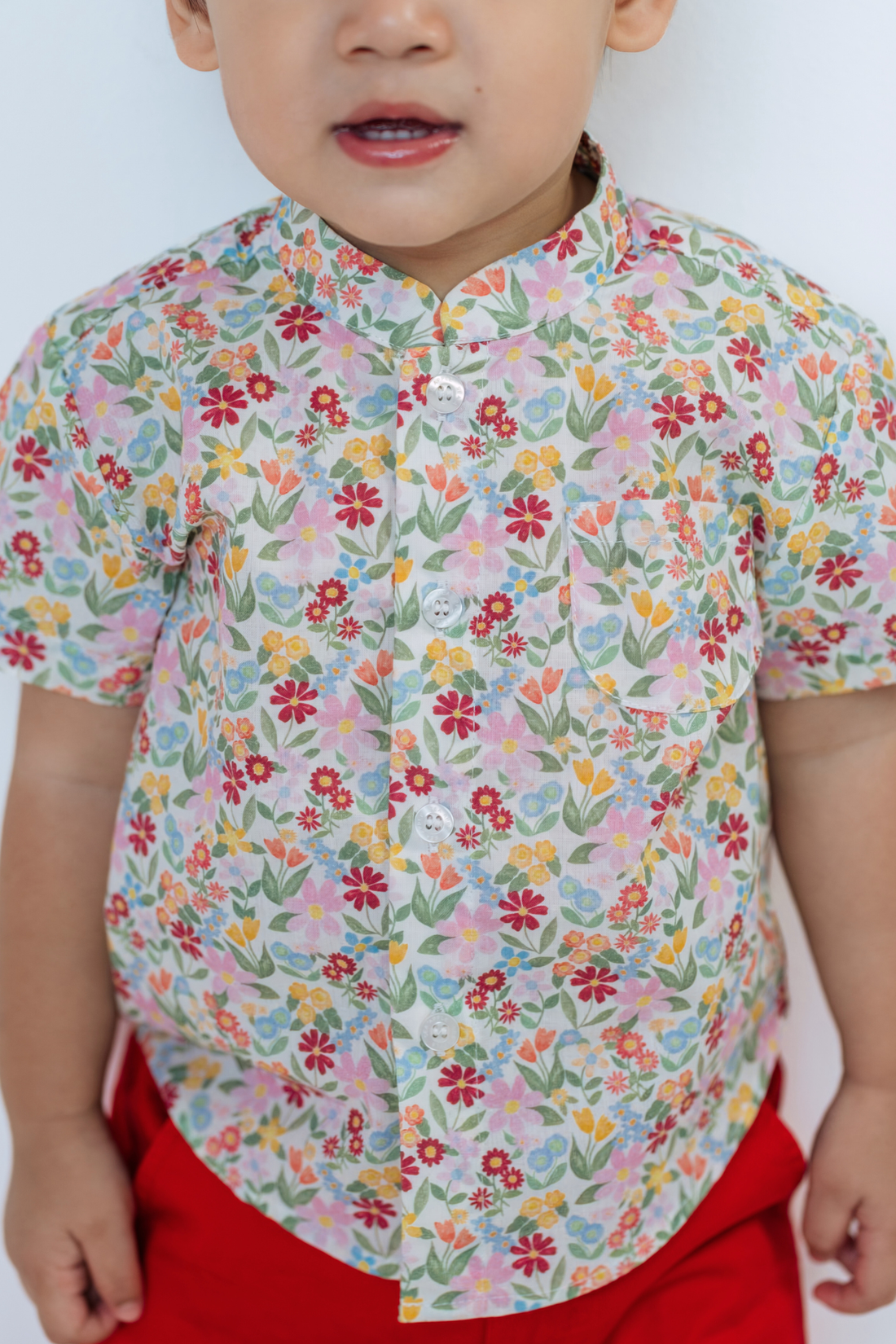 Carnelian Field Mandarin Shirt