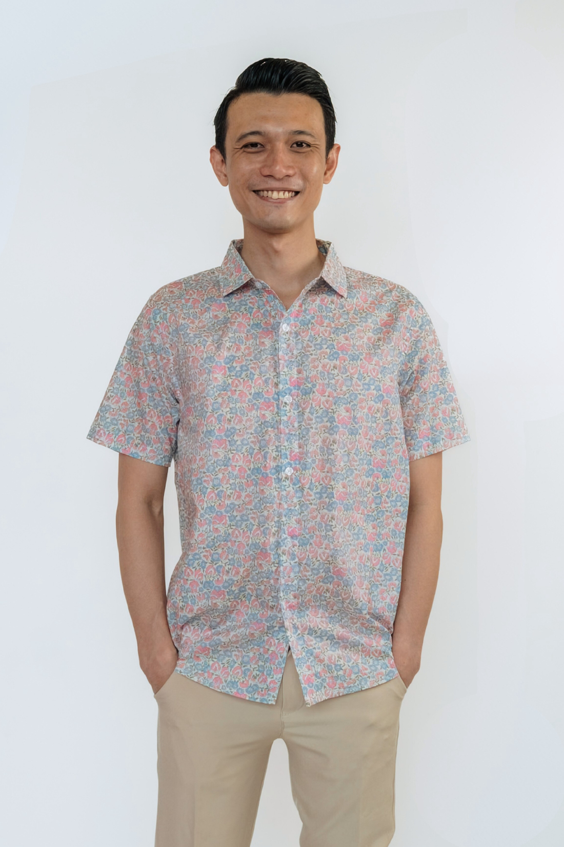 Morning Bloom Mens Collared Shirt