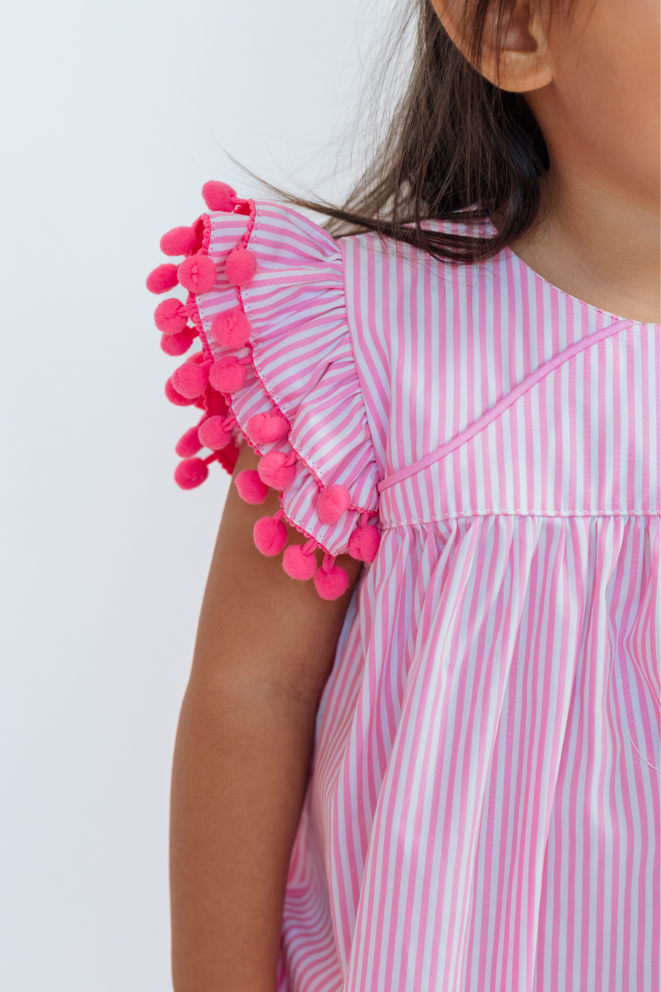 Pink Stripe Alison Baby Cheongsam