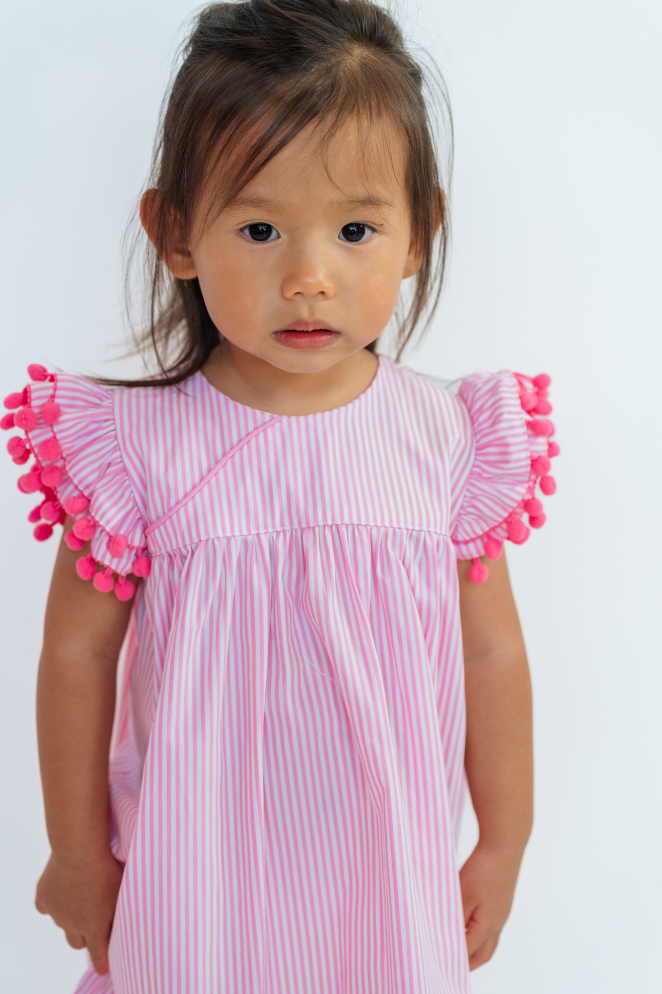 Pink Stripe Alison Baby Cheongsam