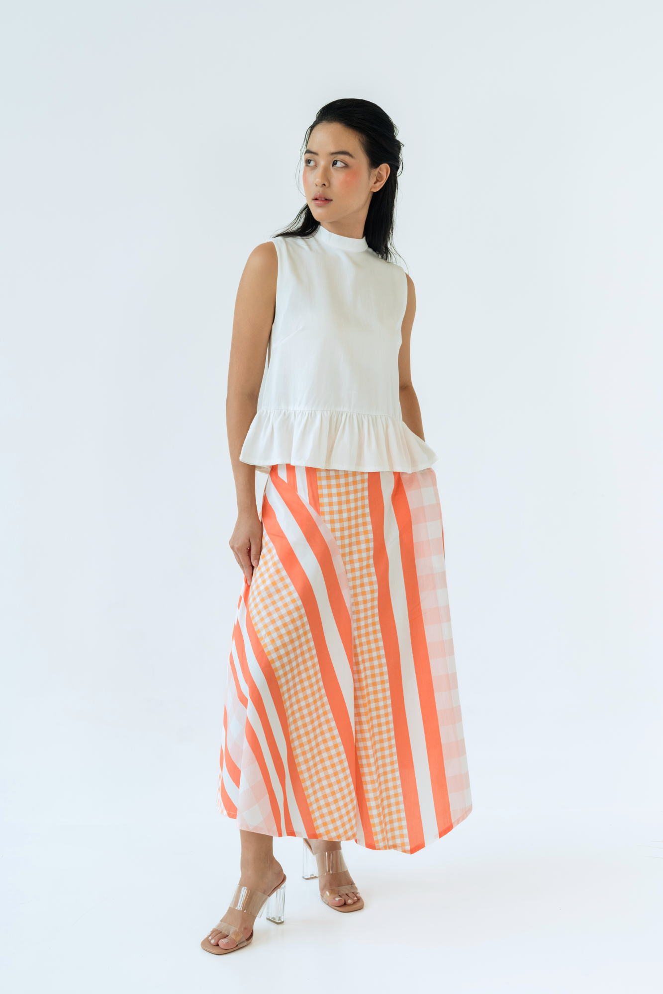 Moon Ruffled Tie Top