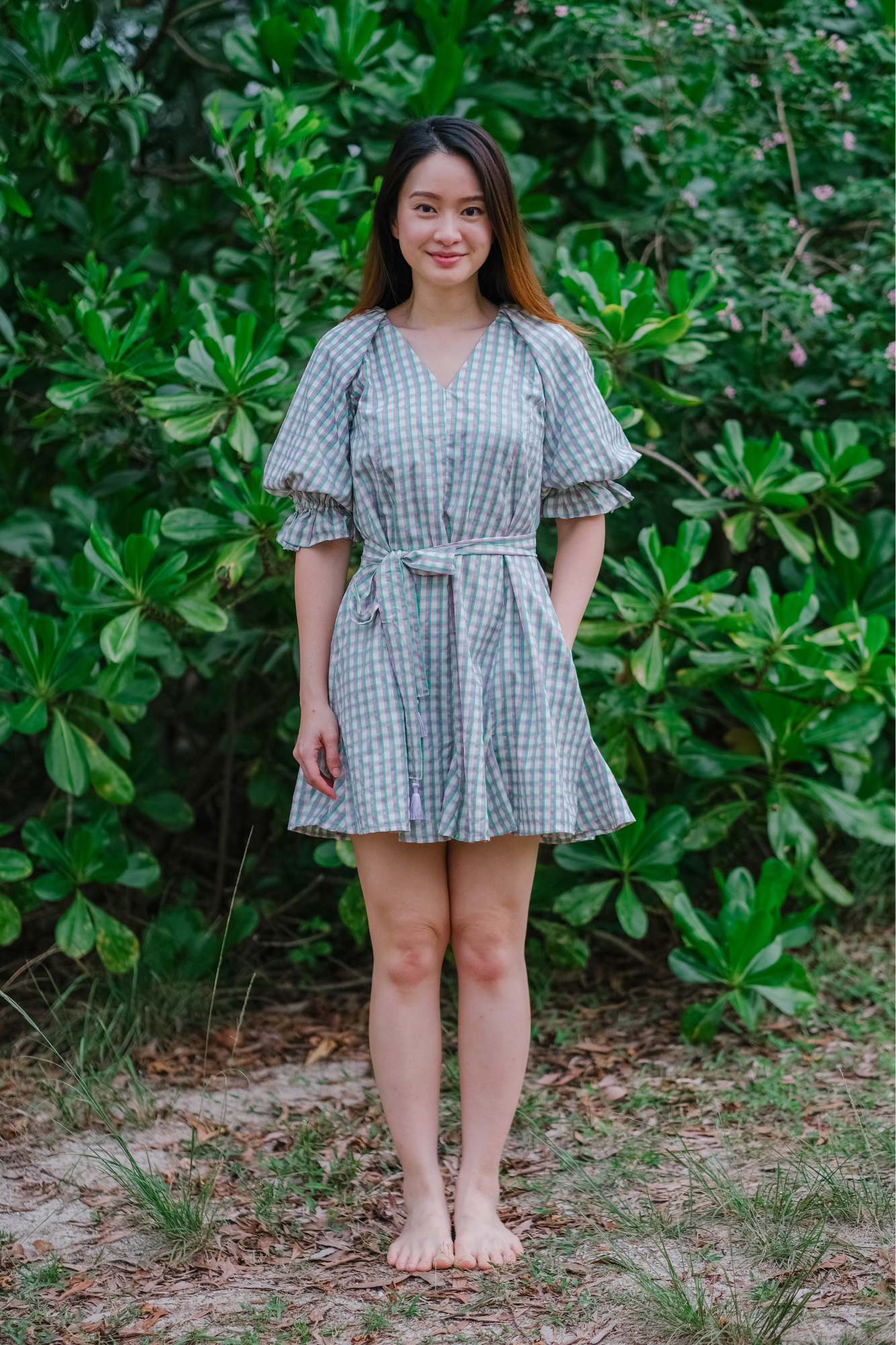 Multicolour Check Relaxed Mini Dress