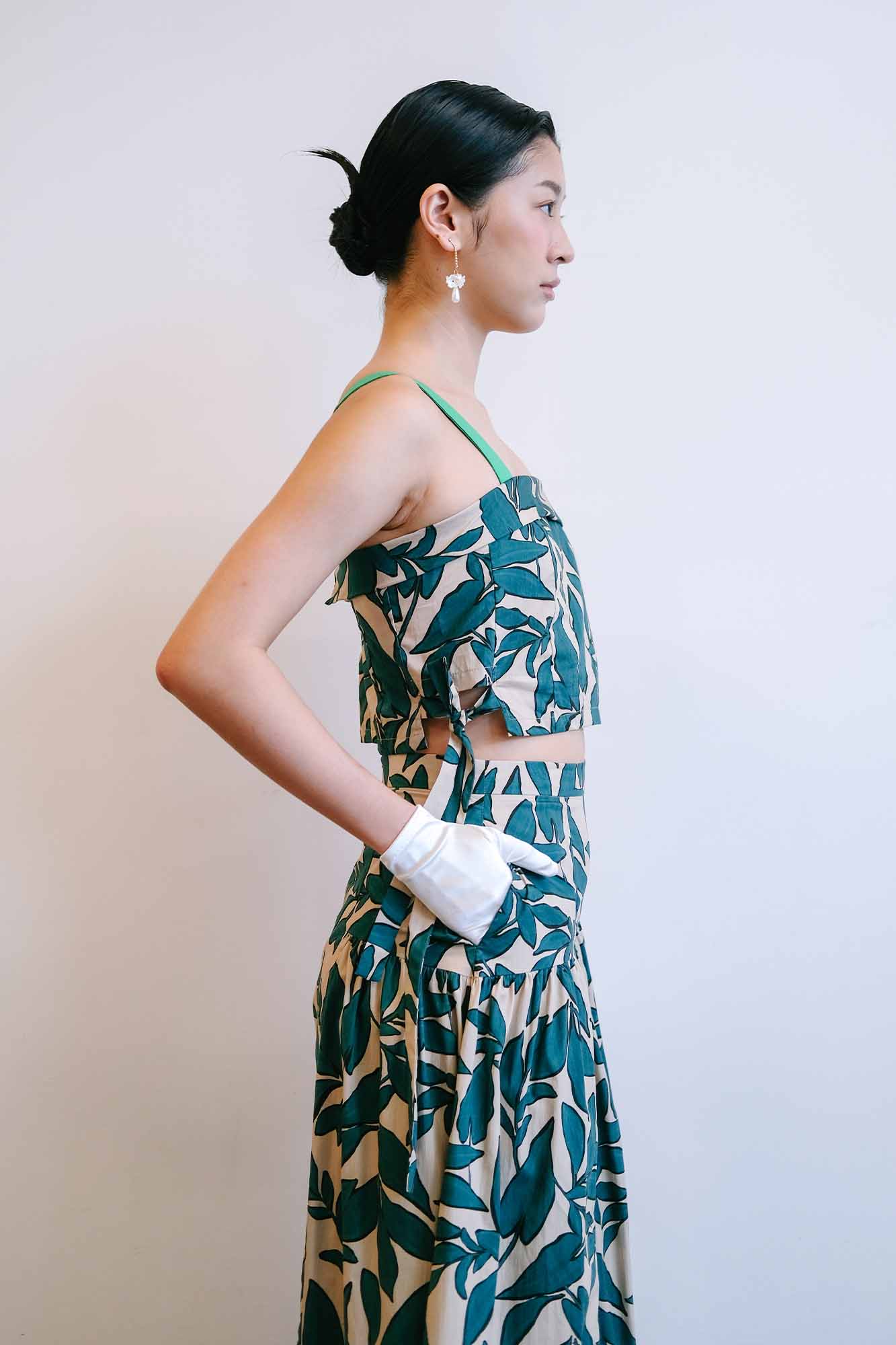 Banana Palm Paneled Skirt