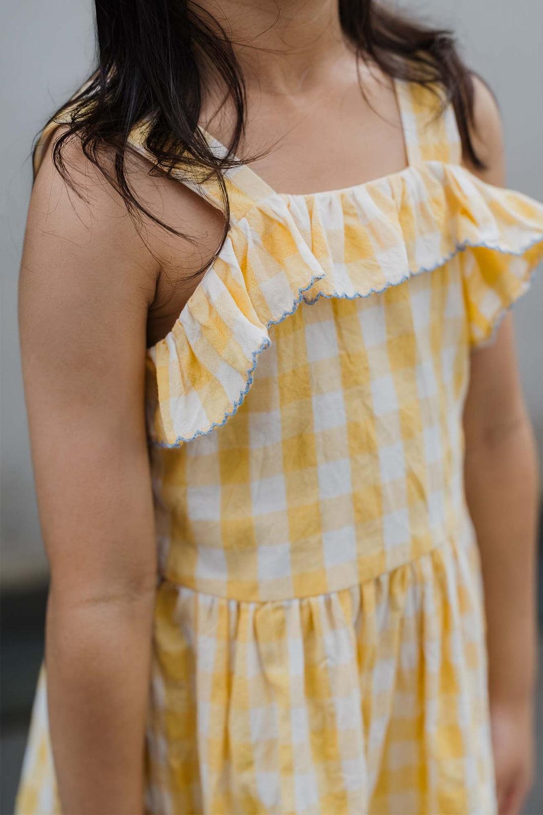 Yellow Check Kelly Dress