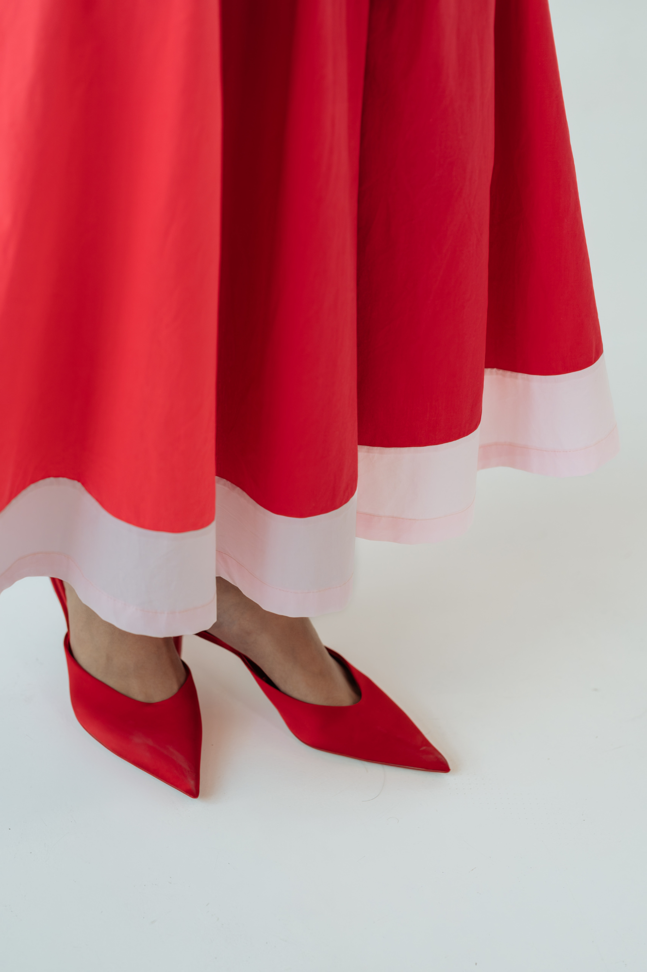 Red Garnet Gathered Skirt