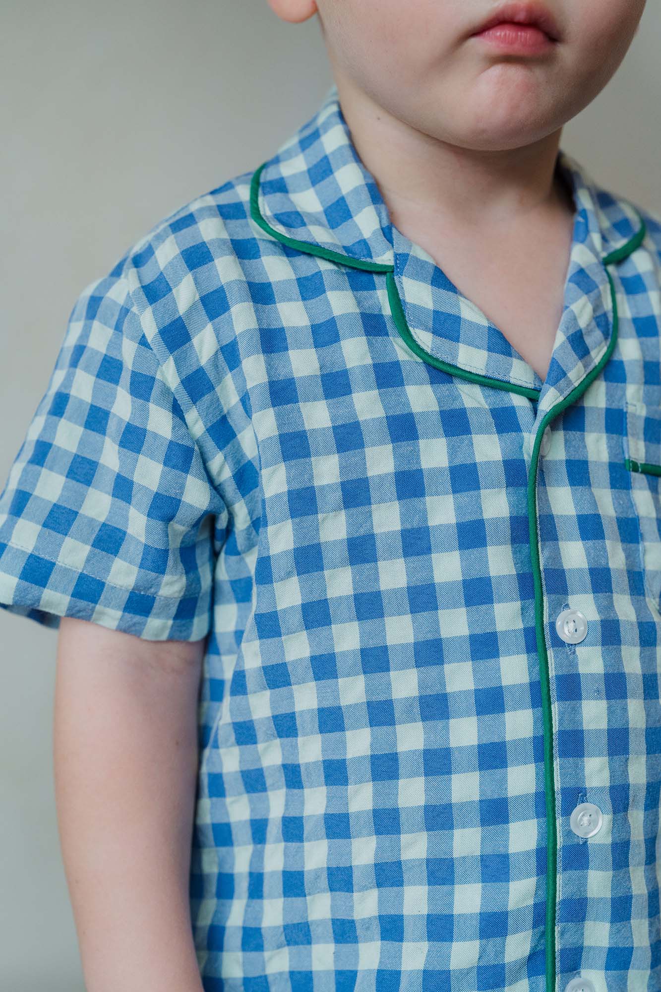 Blue Plaid Relaxed Shirt