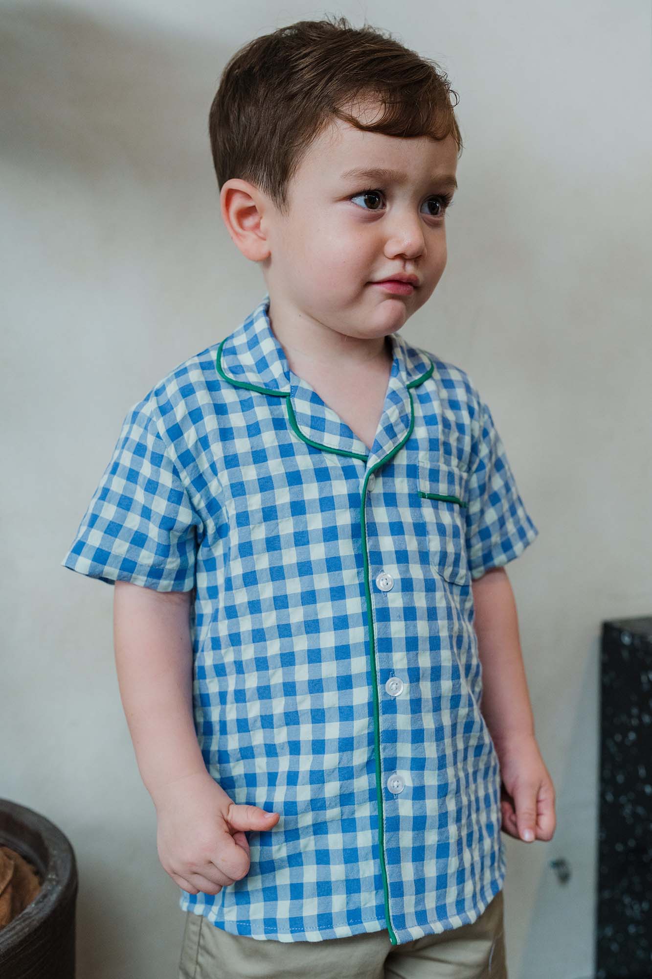 Blue Plaid Relaxed Shirt