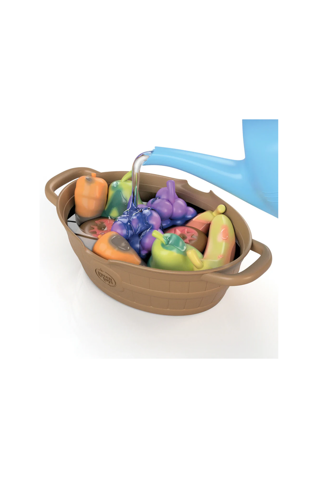 GREEN TOYS RAINBOW HARVEST COLOR CHANGING WATERING CAN ACTIVITY SET