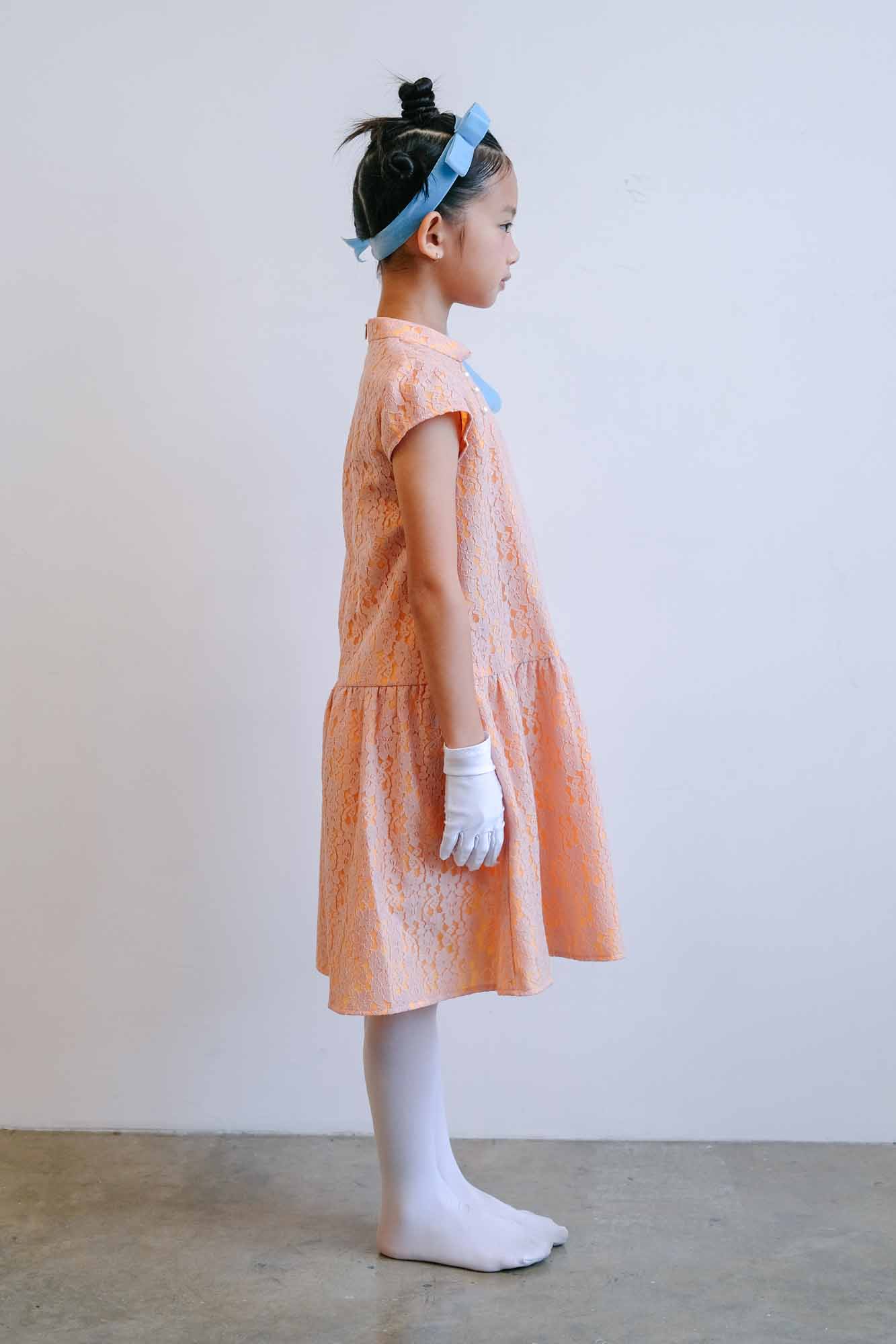 Apricot Lace Drop Waist Cheongsam