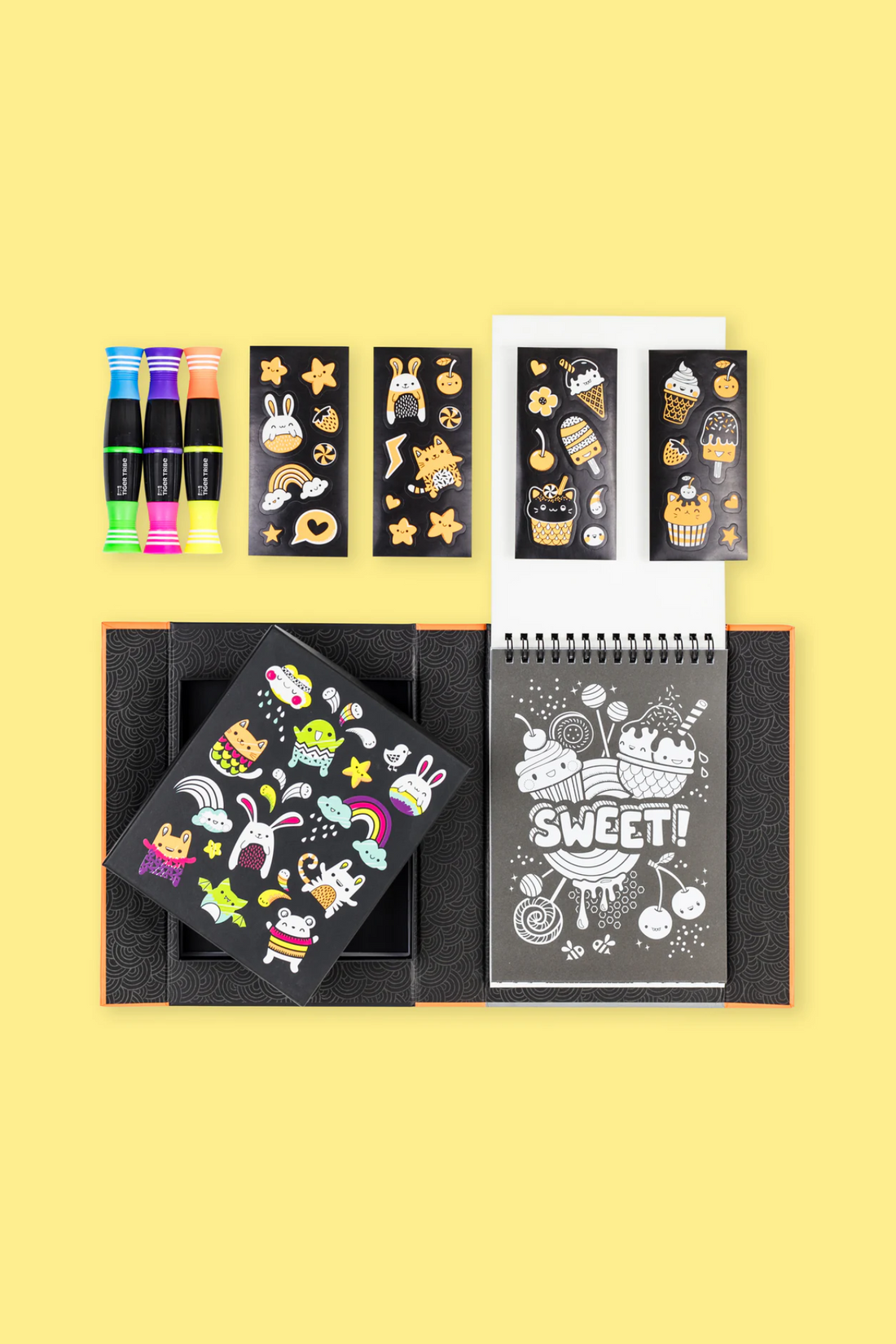 TIGER TRIBE NEON COLOURING SET - GLOWFRIEND