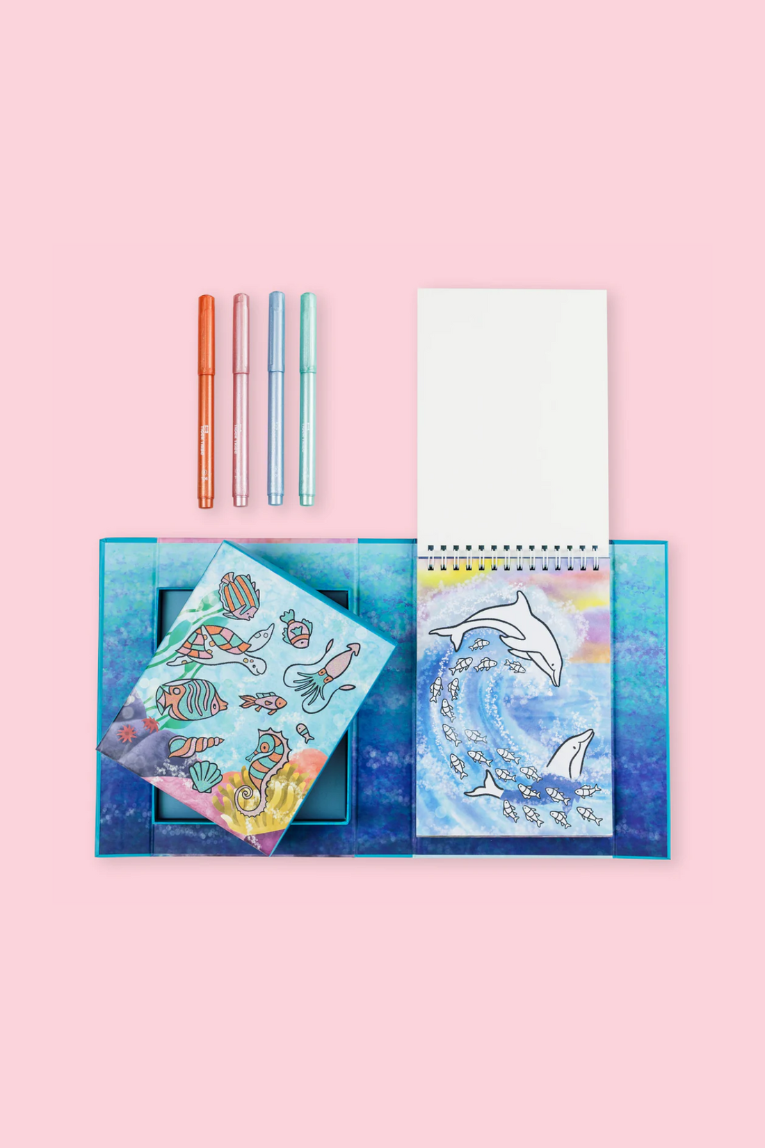 TIGER TRIBE SHIMMER COLOURING SET - SEA LIFE