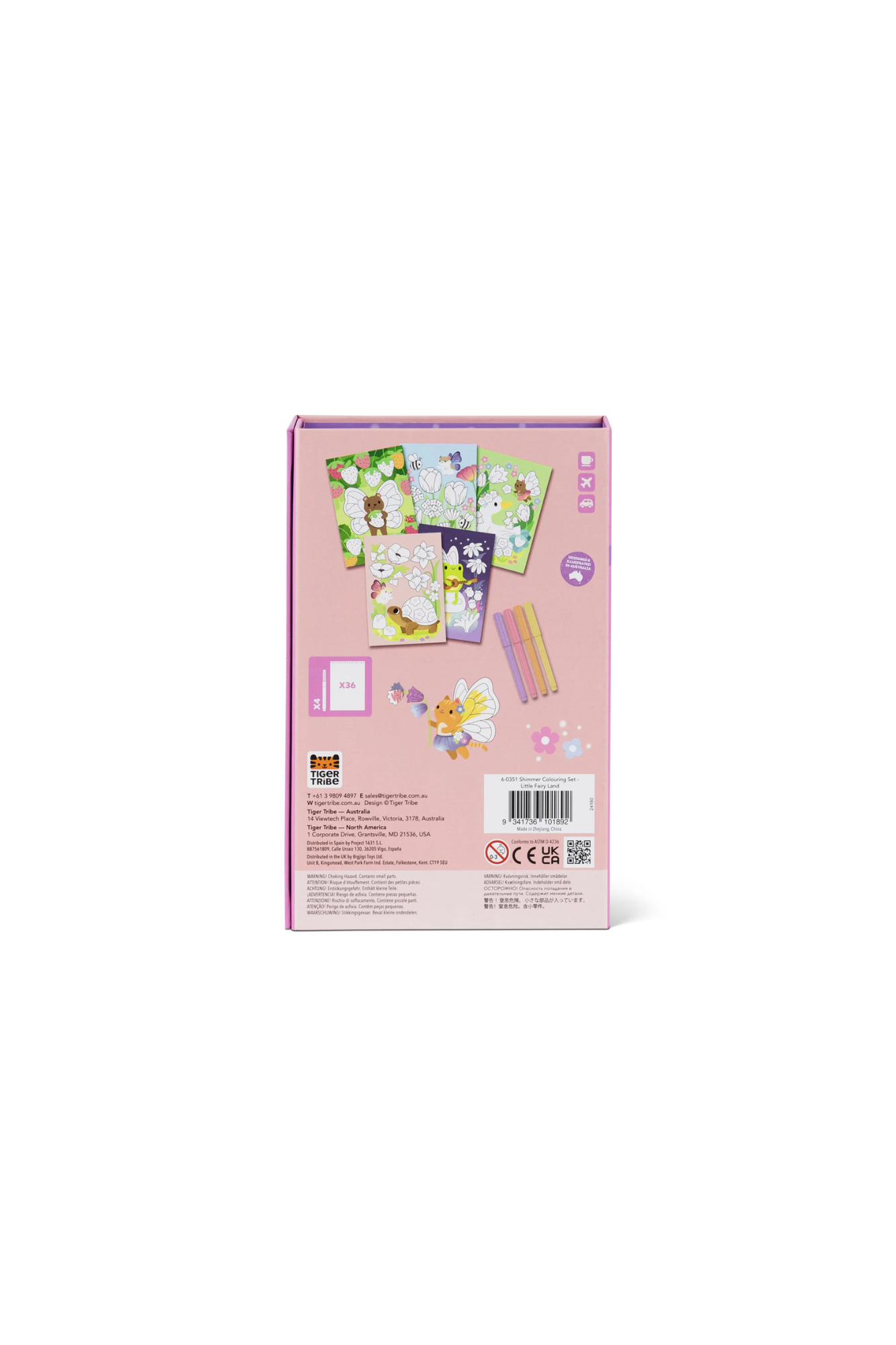 TIGER TRIBE SHIMMER COLOURING SET - LITTLE FAIRYLAND