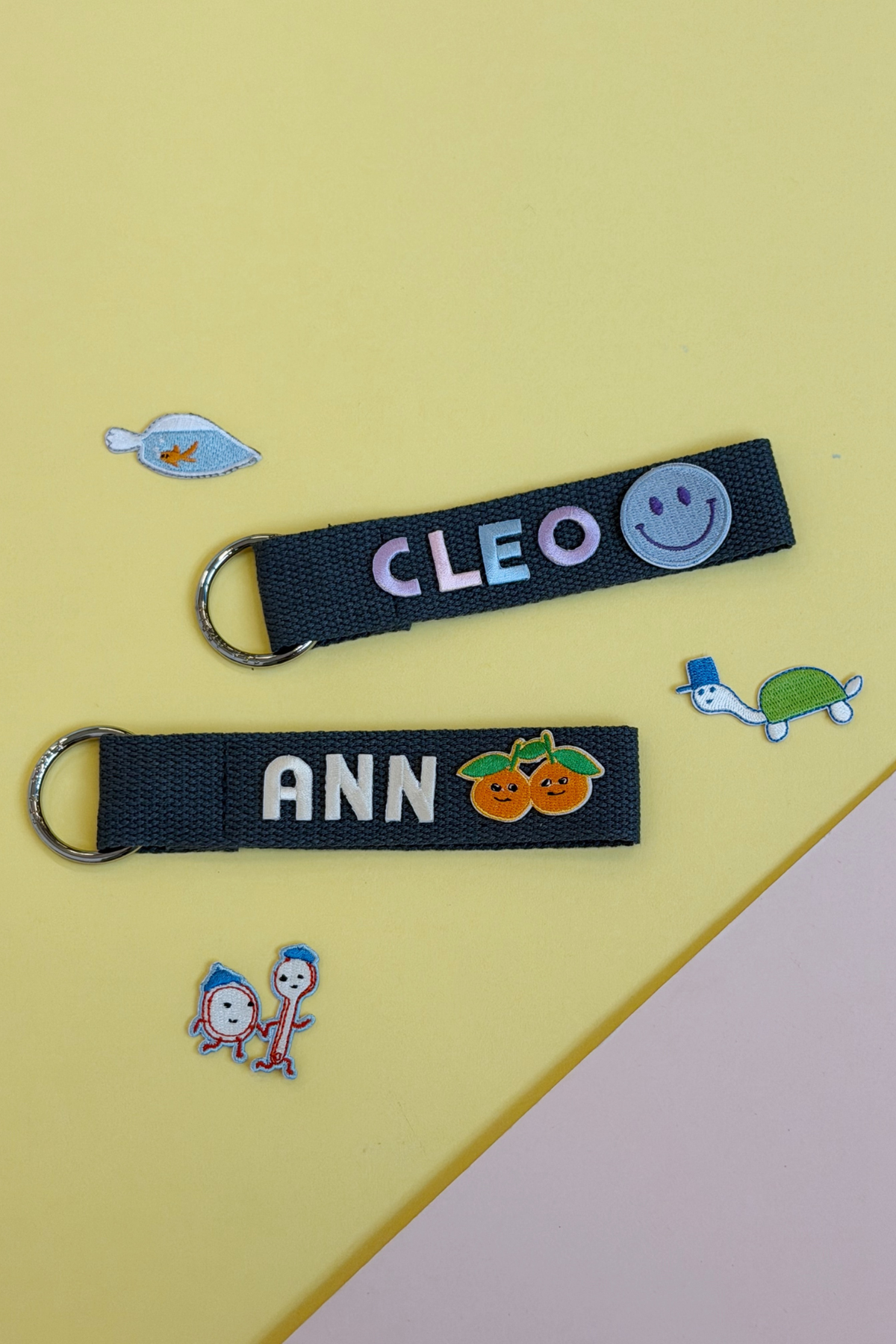 Personalisable Silver Black Name Tag