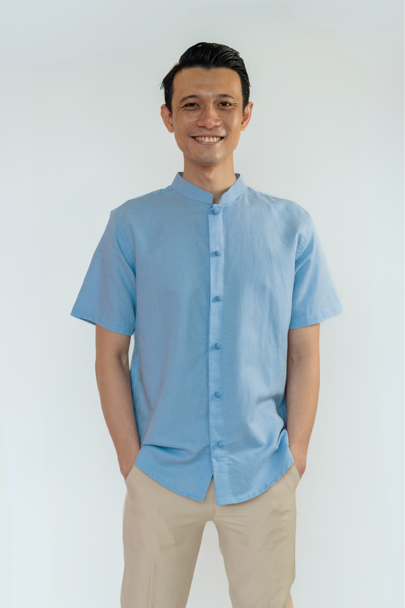 Tourmaline Mens Mandarin Shirt