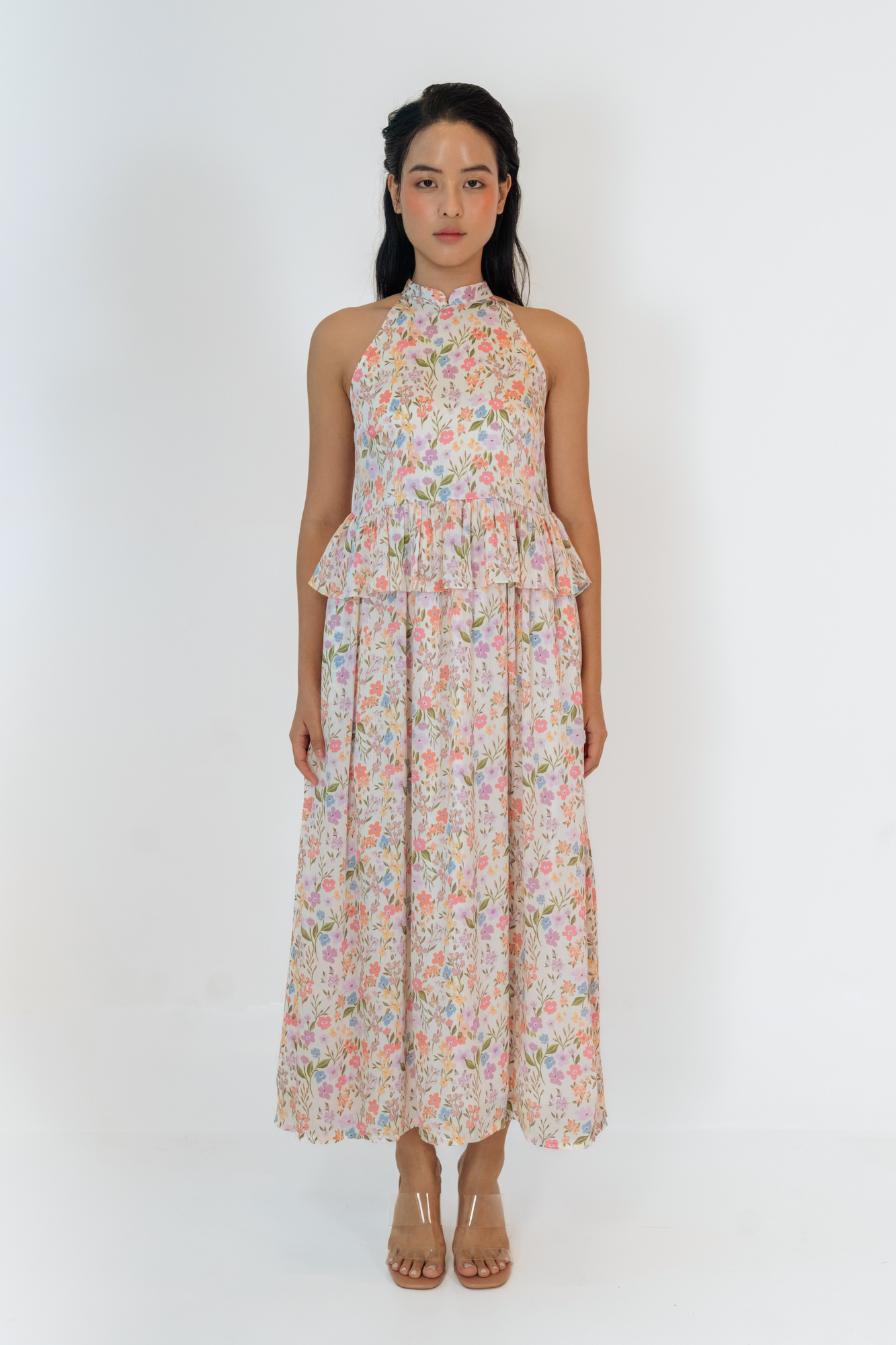 Blush Spring Halter Cheongsam