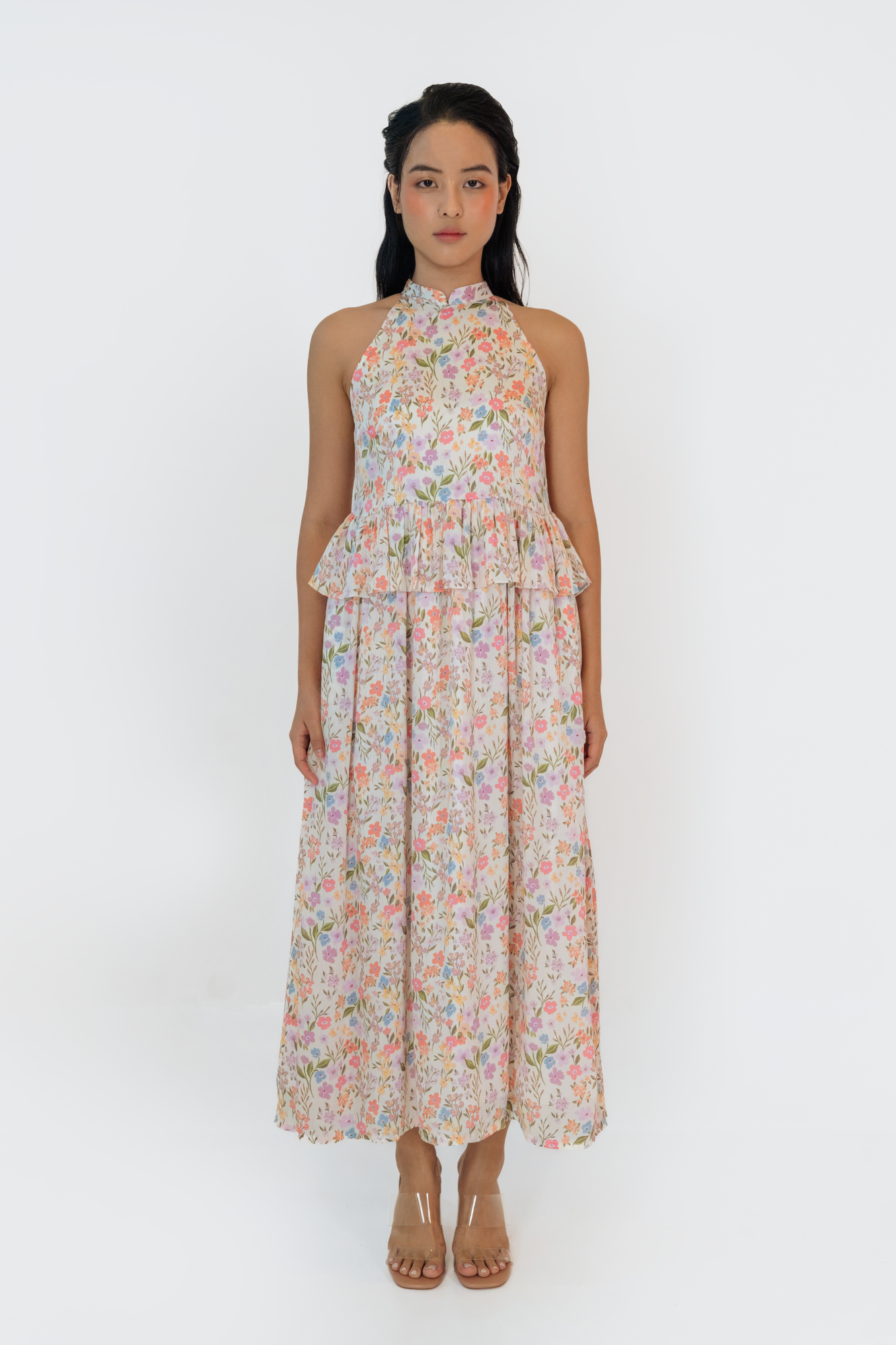 Blush Spring Halter Cheongsam