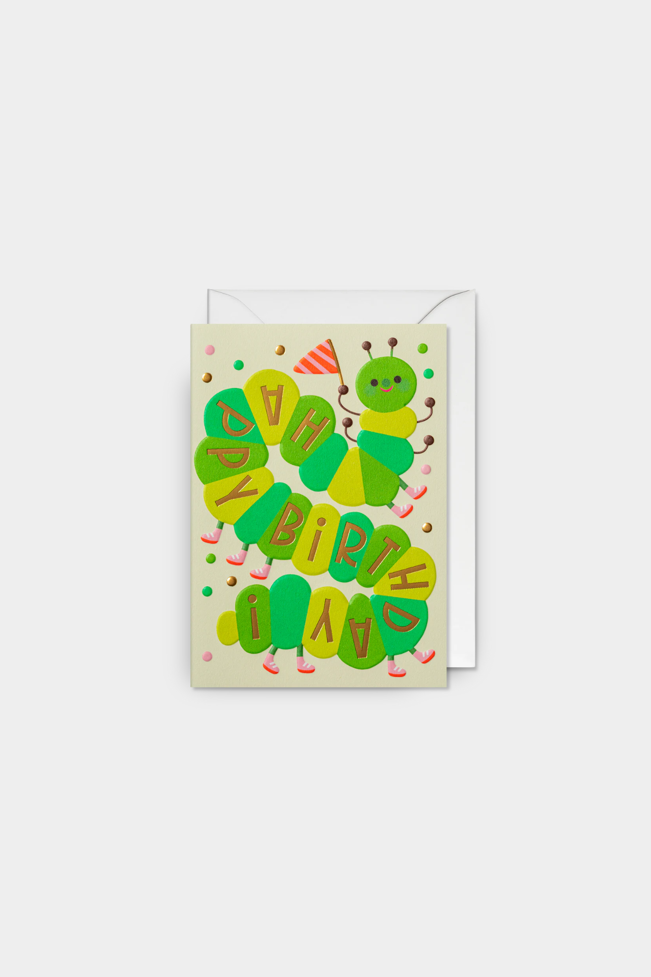 Happy Birthday! Cheerful Caterpillar Greeting Card