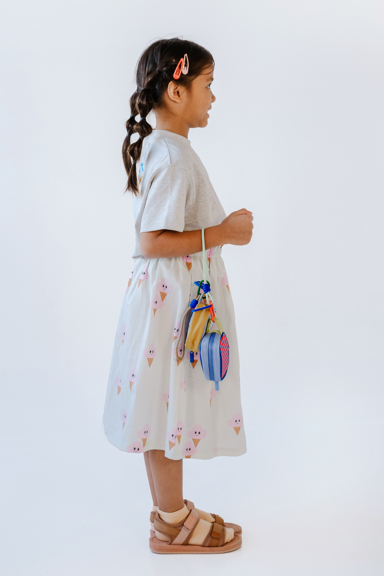 Personalisable Cobalt Stripe Block Pouch