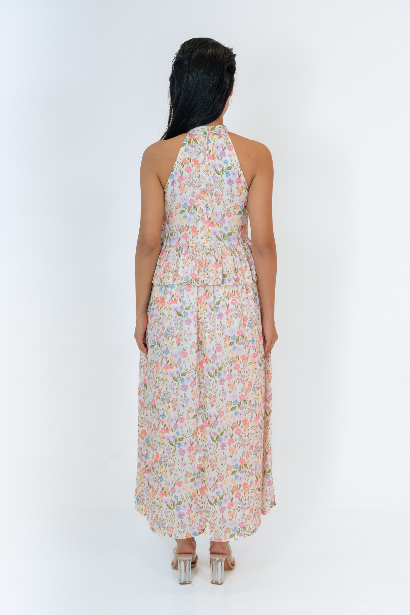 Blush Spring Halter Cheongsam