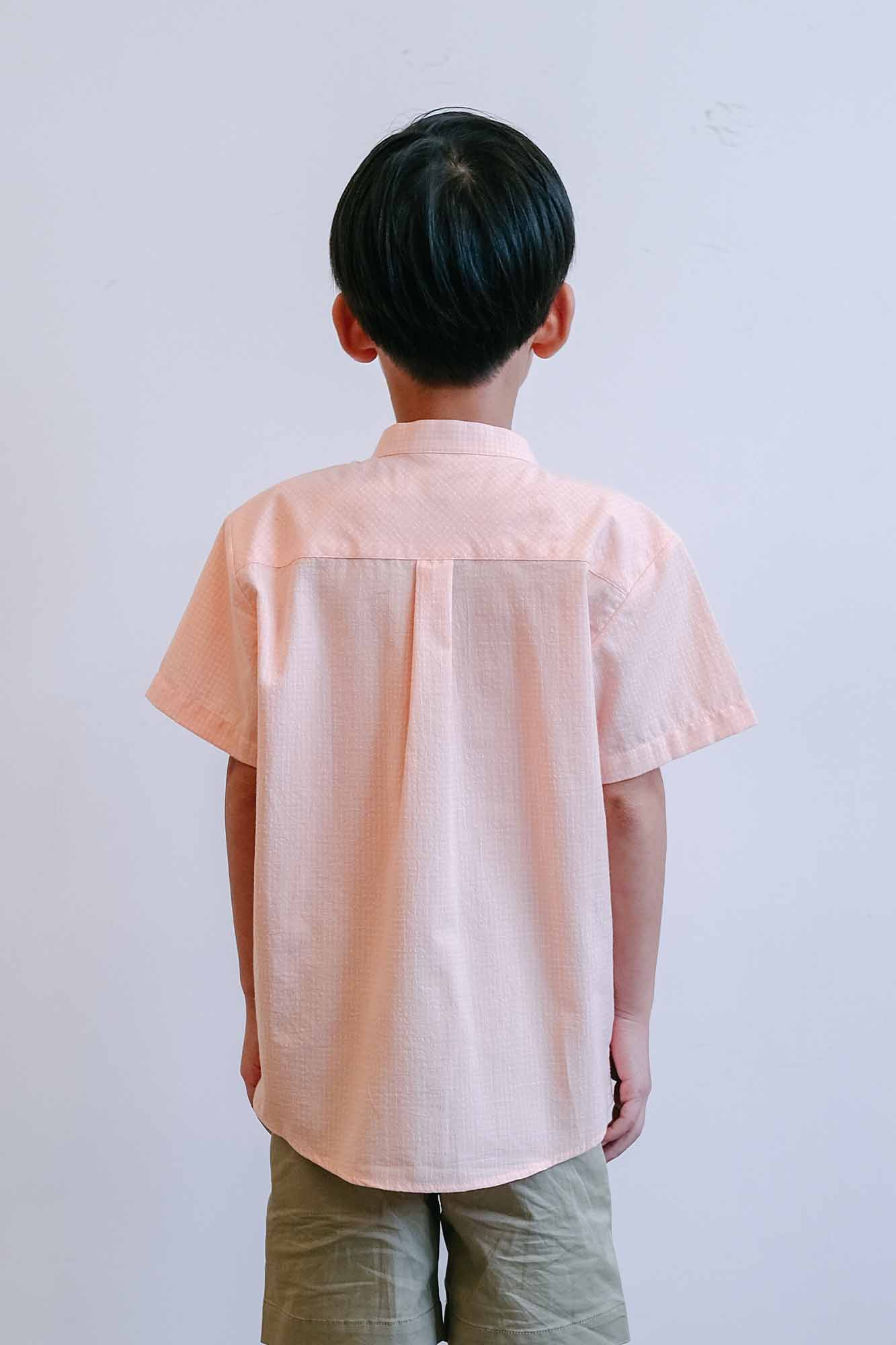 Melon Check Mandarin Shirt