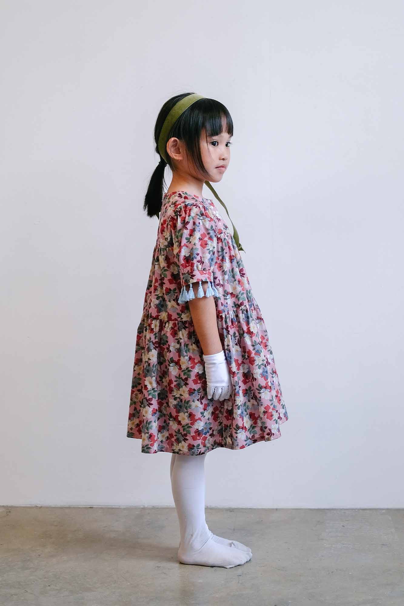 Magenta Blooms Liberty Charlotte Dress
