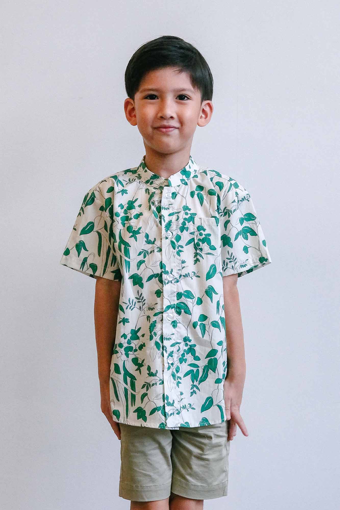 Garden Vine Mandarin Shirt