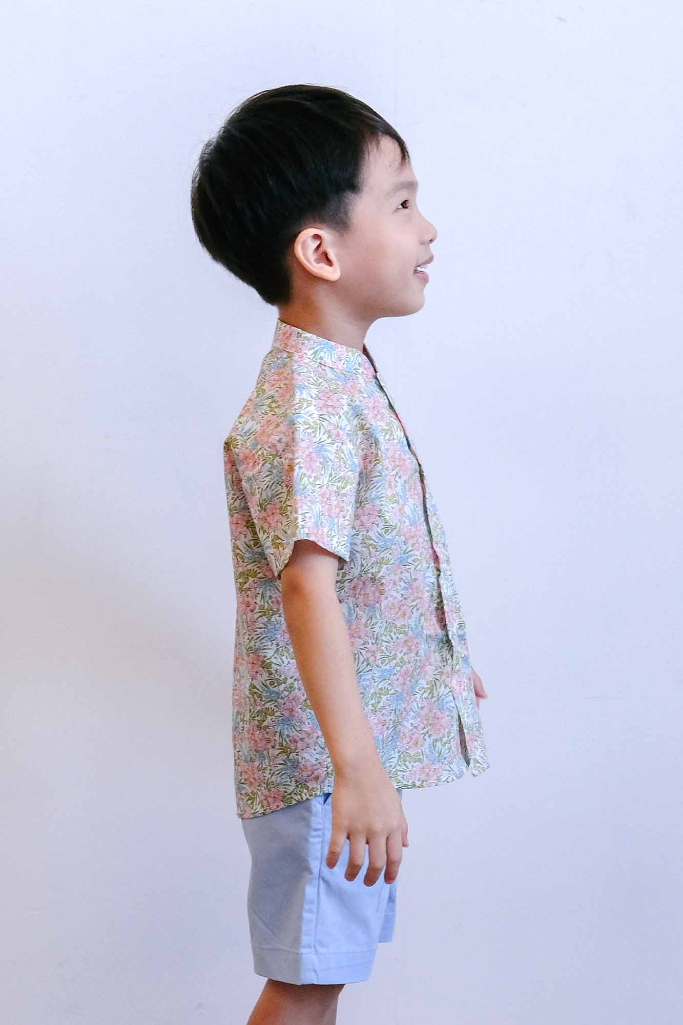 Petals At Shore Liberty Mandarin Shirt