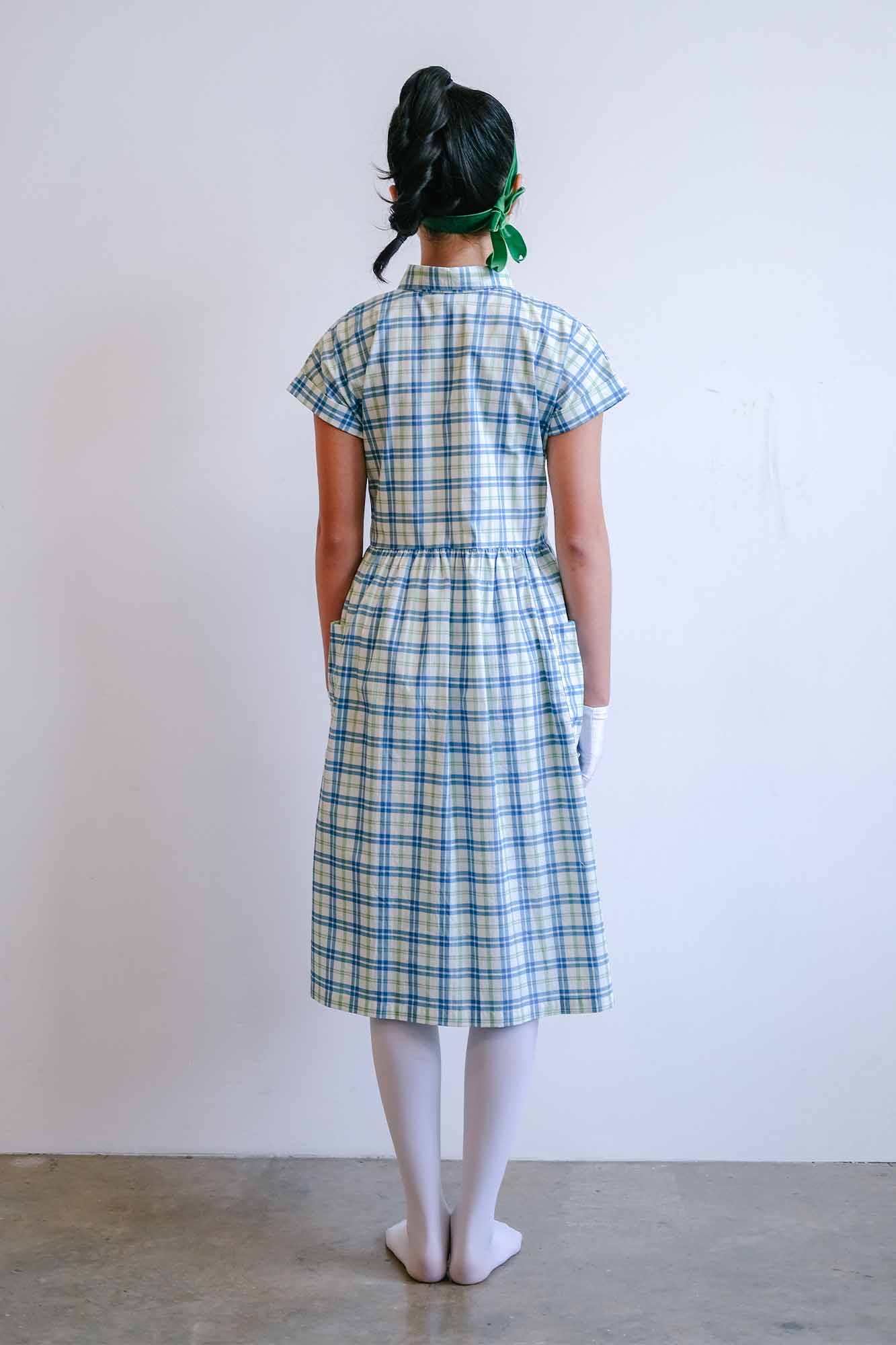 Kueh Salat Check Dahlia Tweens Shirt Dress