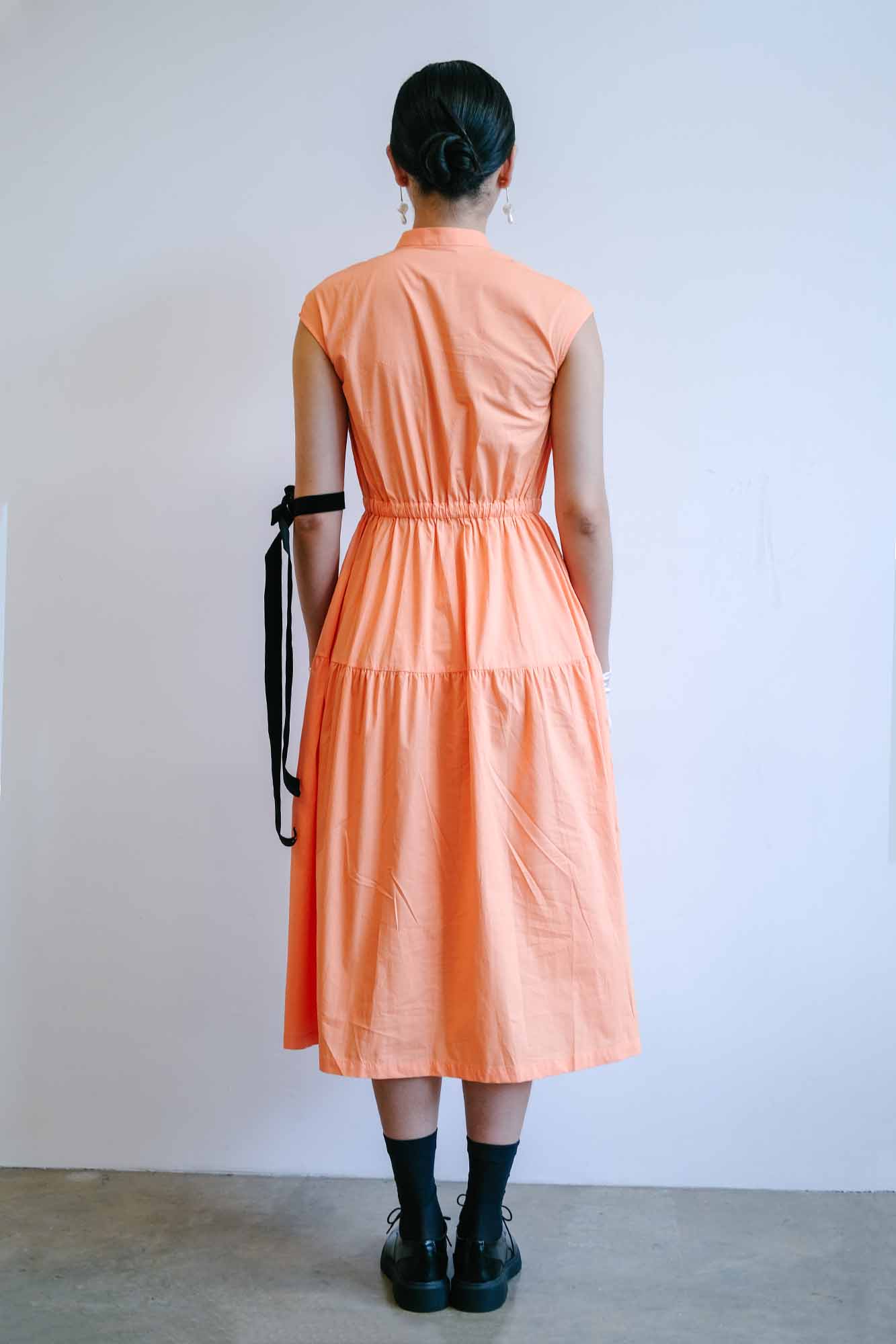 Mandarin Cinched Waist Cheongsam