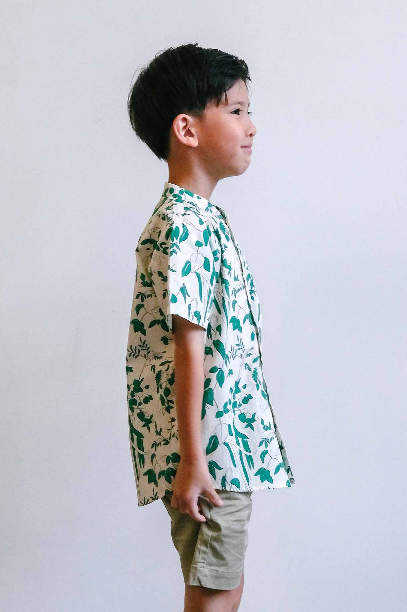Garden Vine Mandarin Shirt