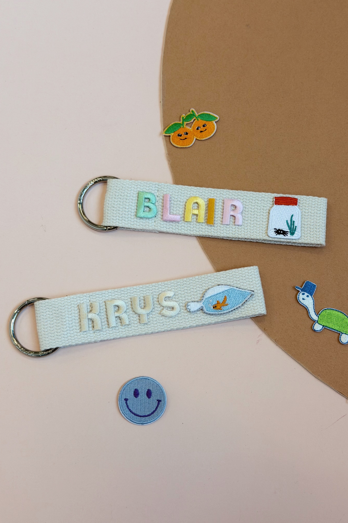 Personalisable Silver Cream Name Tag