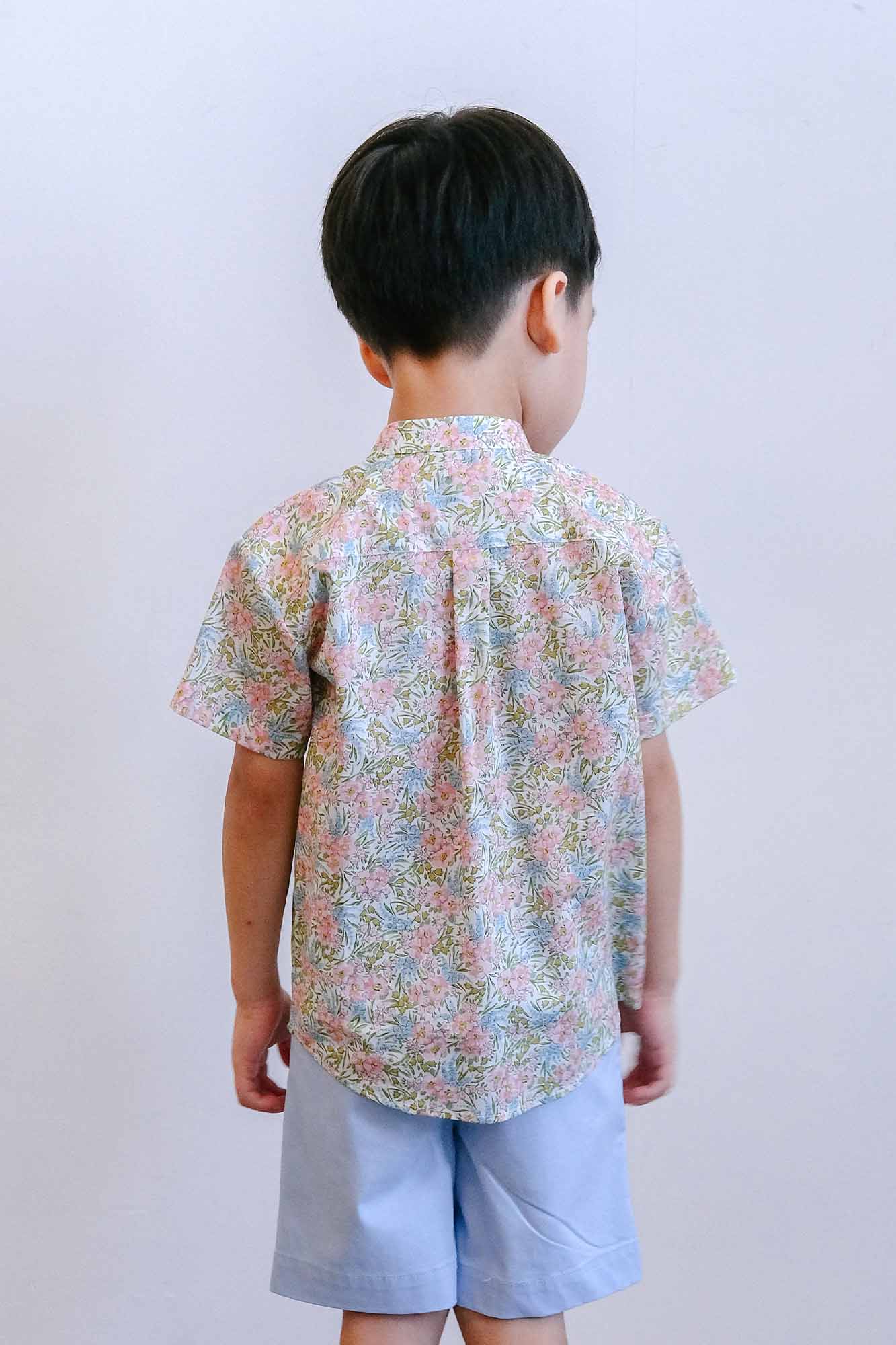 Petals At Shore Liberty Mandarin Shirt