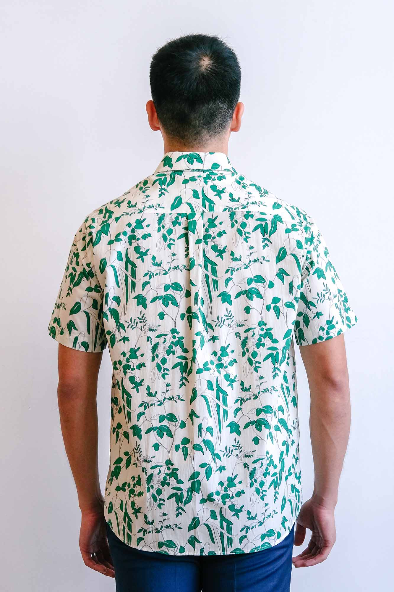 Garden Vine Mens Collared Shirt