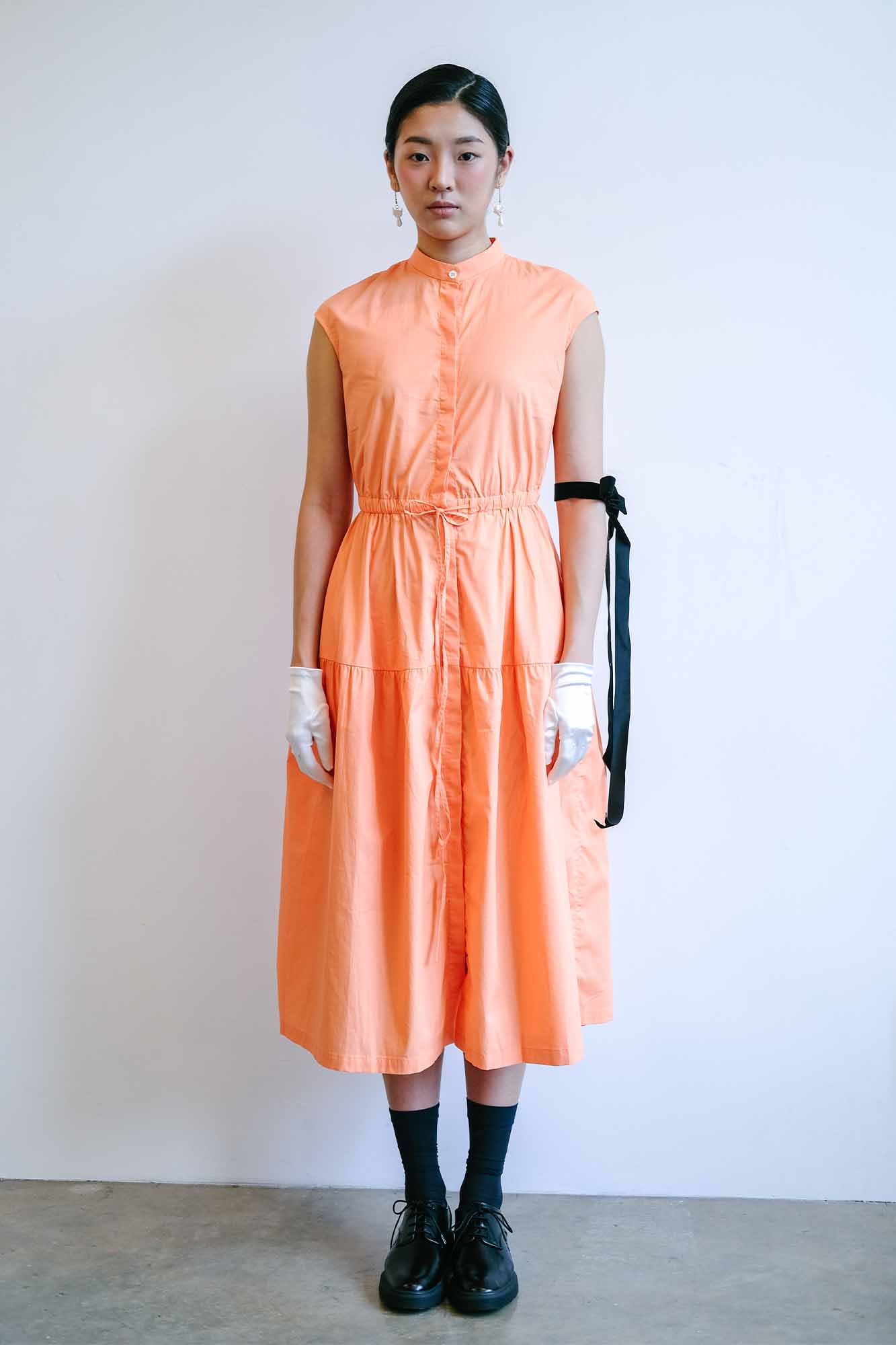 Mandarin Cinched Waist Cheongsam