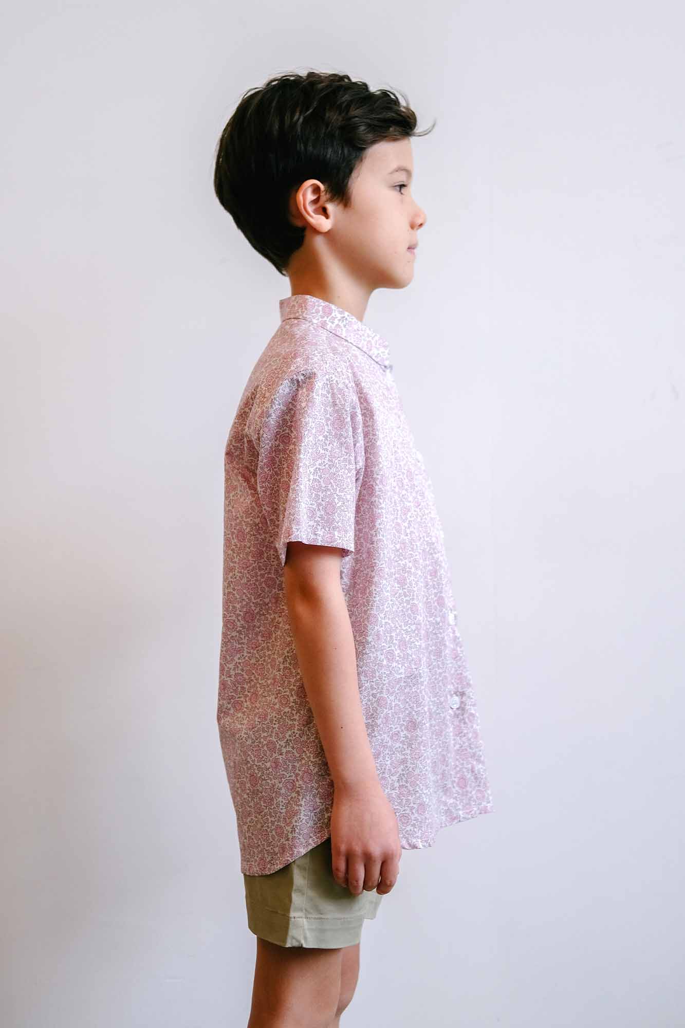 Pink Porcelain Liberty Mandarin Shirt