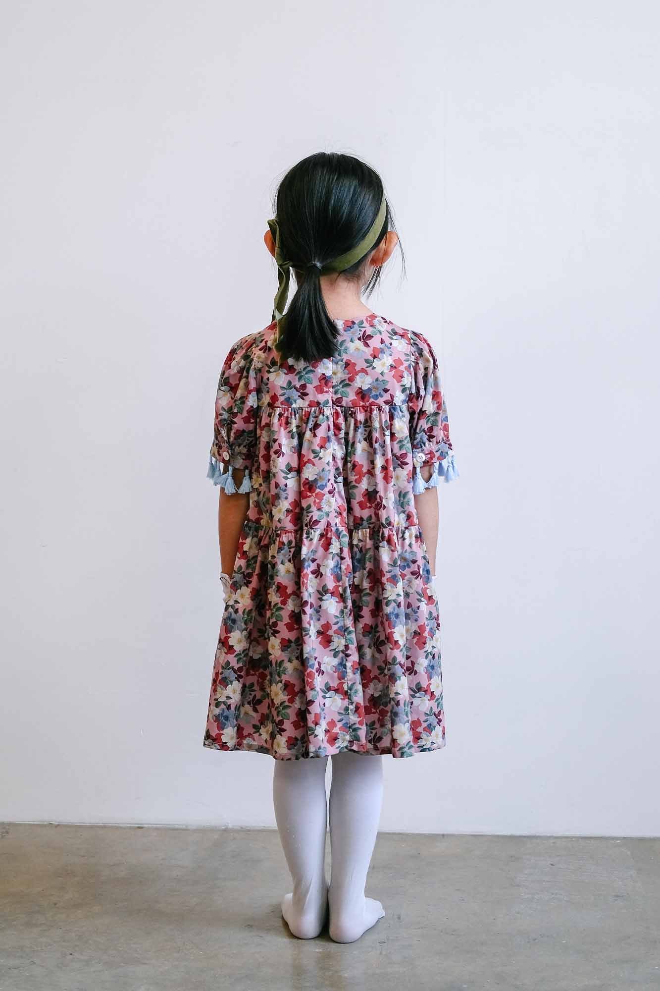 Magenta Blooms Liberty Charlotte Dress