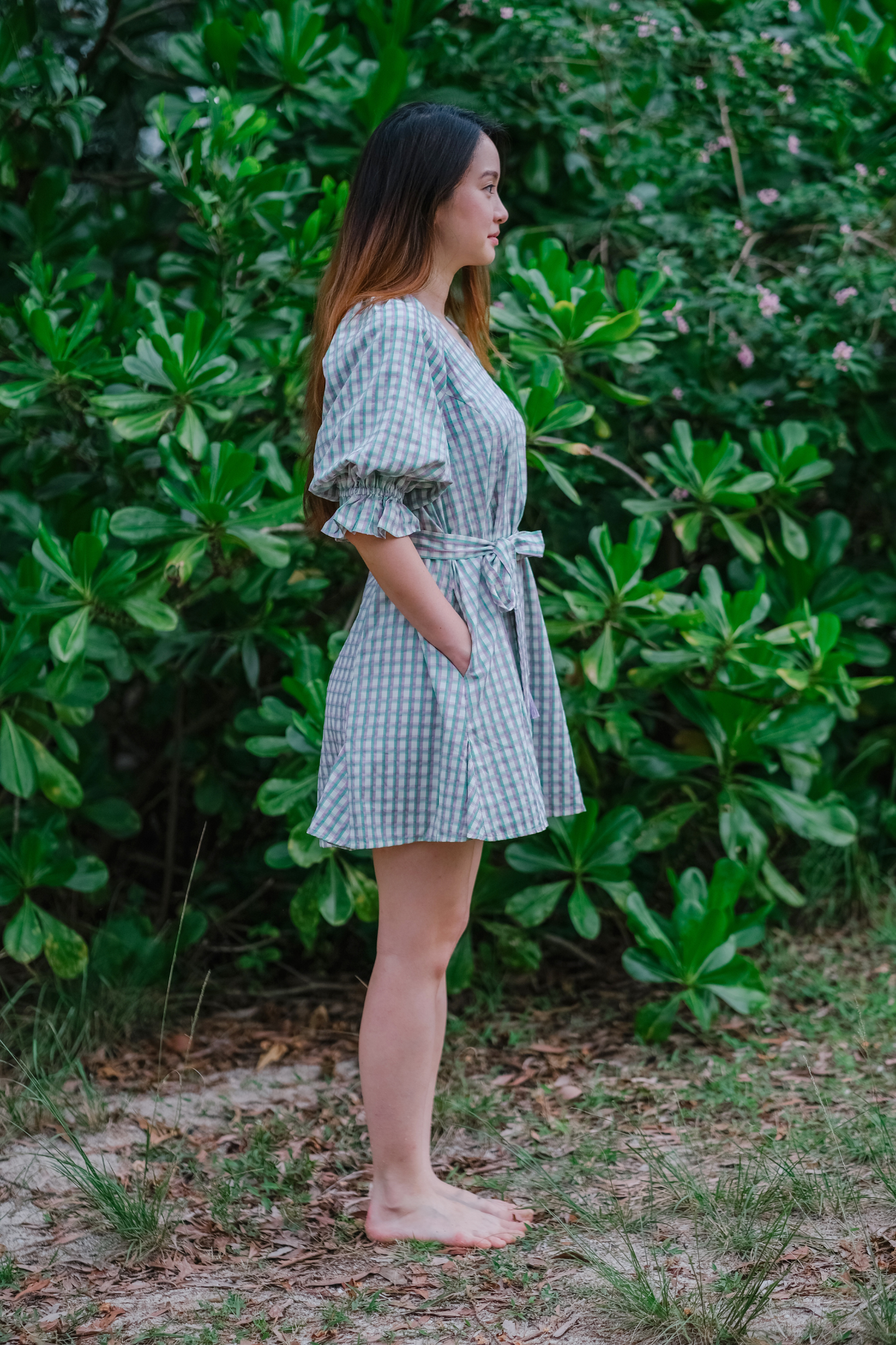 Multicolour Check Relaxed Mini Dress
