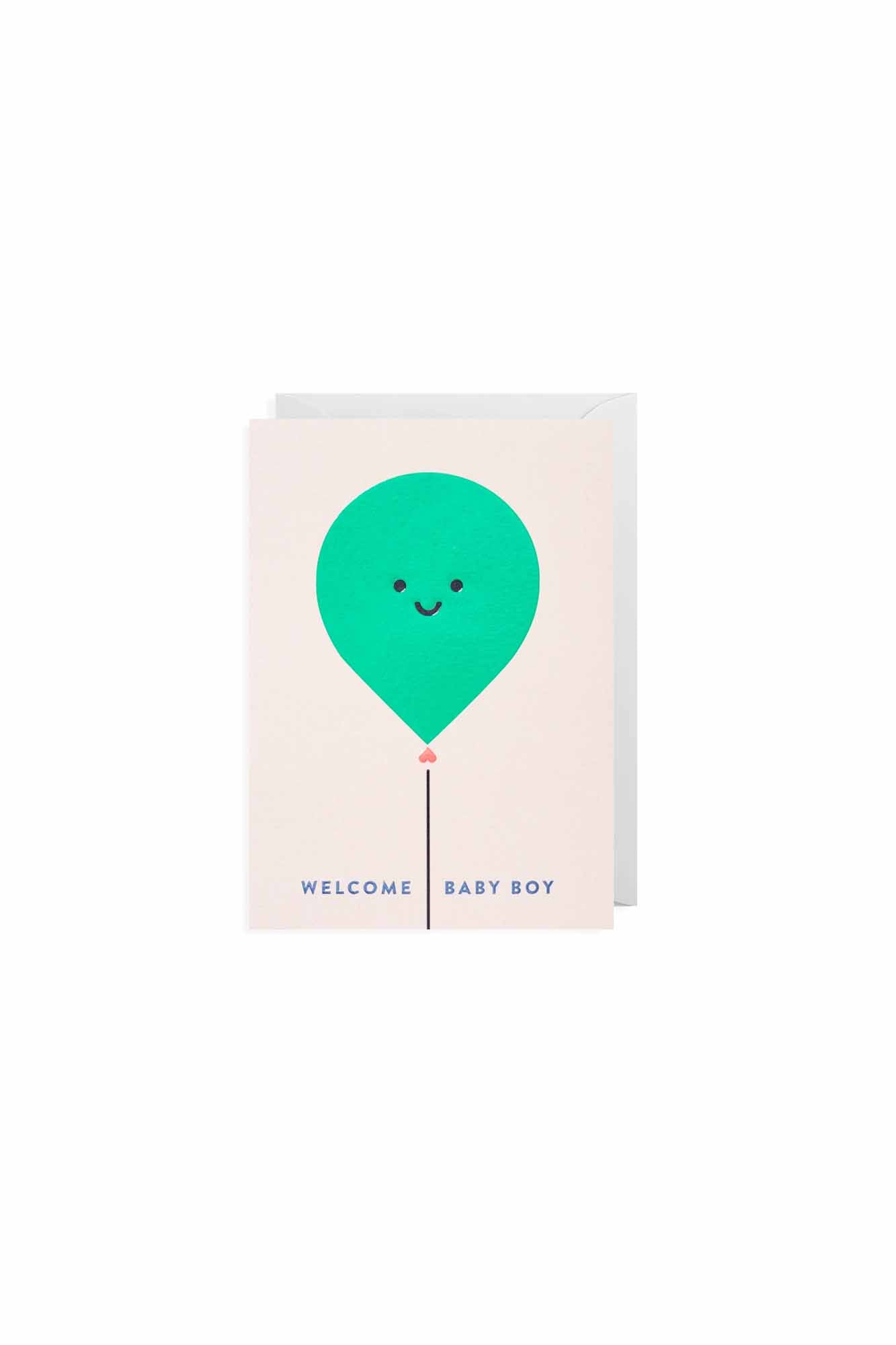 Welcome Baby Boy Greeting Card