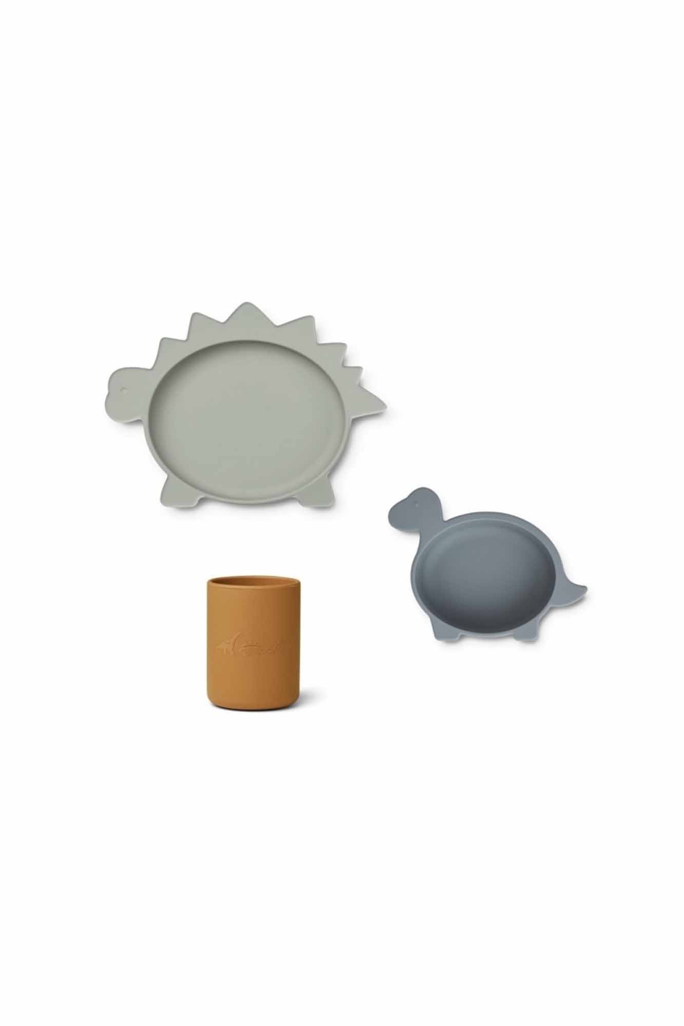 Liewood Cyrus Silicone Junior Set Dino Blue Multi Mix