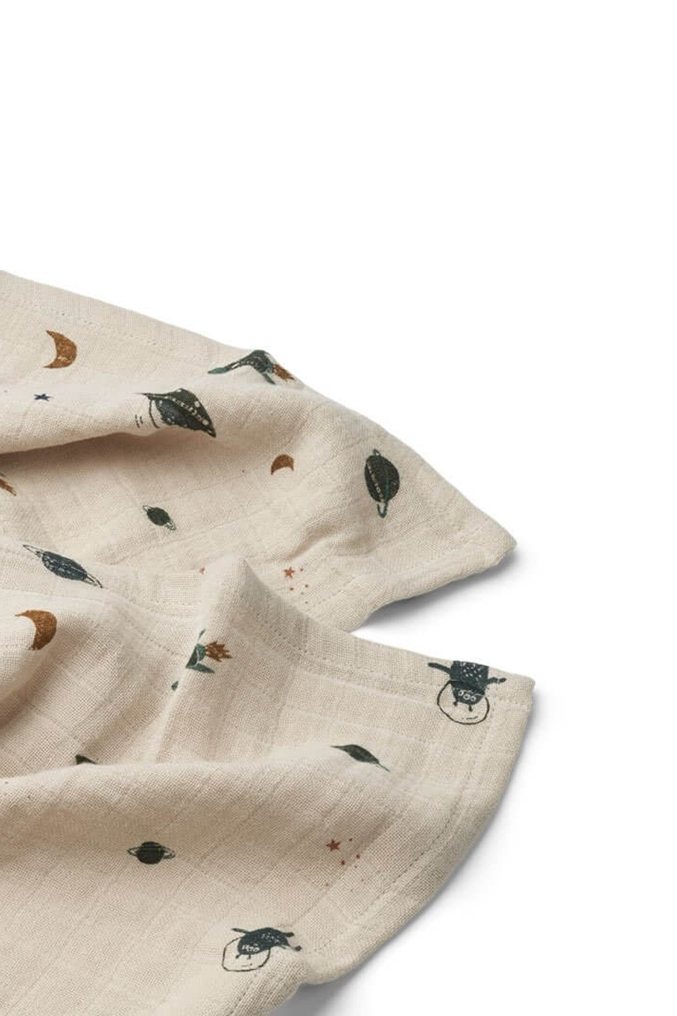 Personalisable Liewood Space/Sandy Mix Lewis Muslin Cloth 2-pack