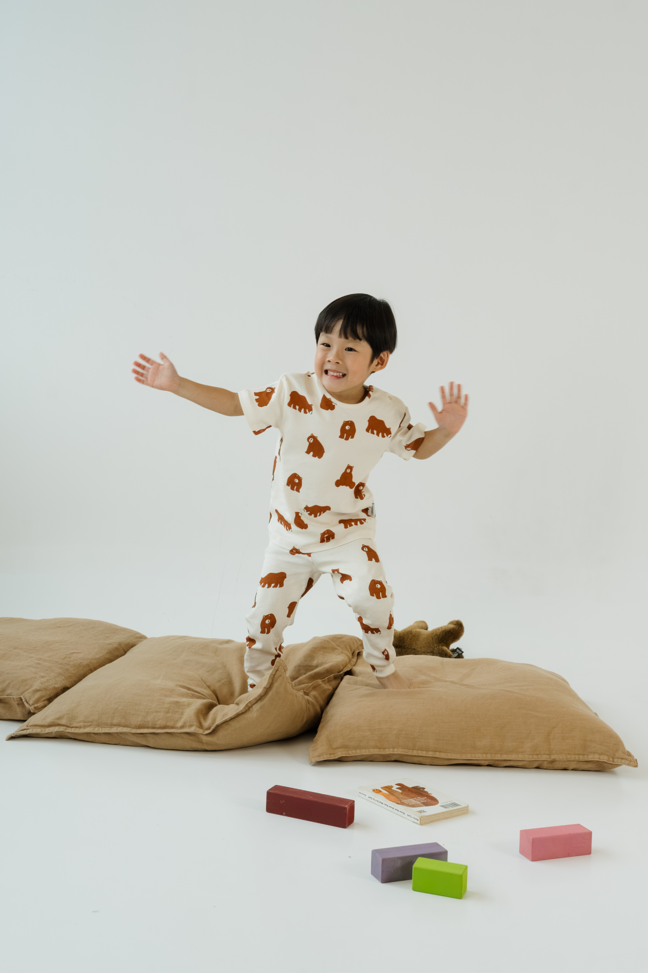 Brown Bear Pyjamas Top & Pants Set