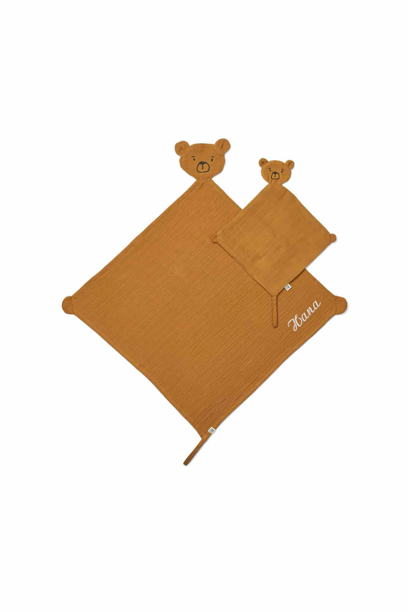 Personalisable Liewood Bear/Golden Caramel Alya Cuddle Cloth