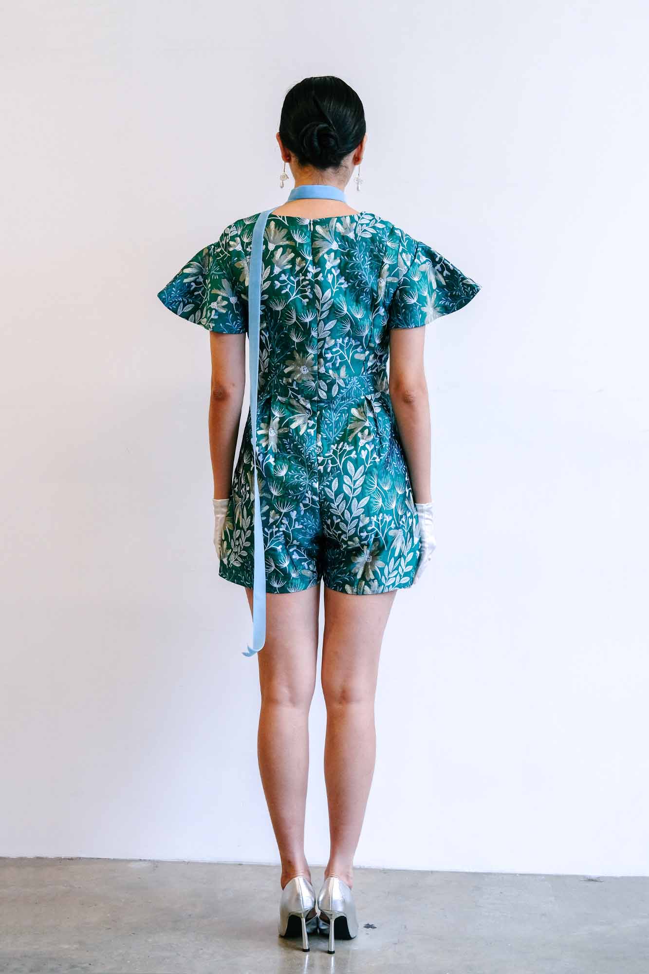 Seaside Garden Jacquard Playsuit