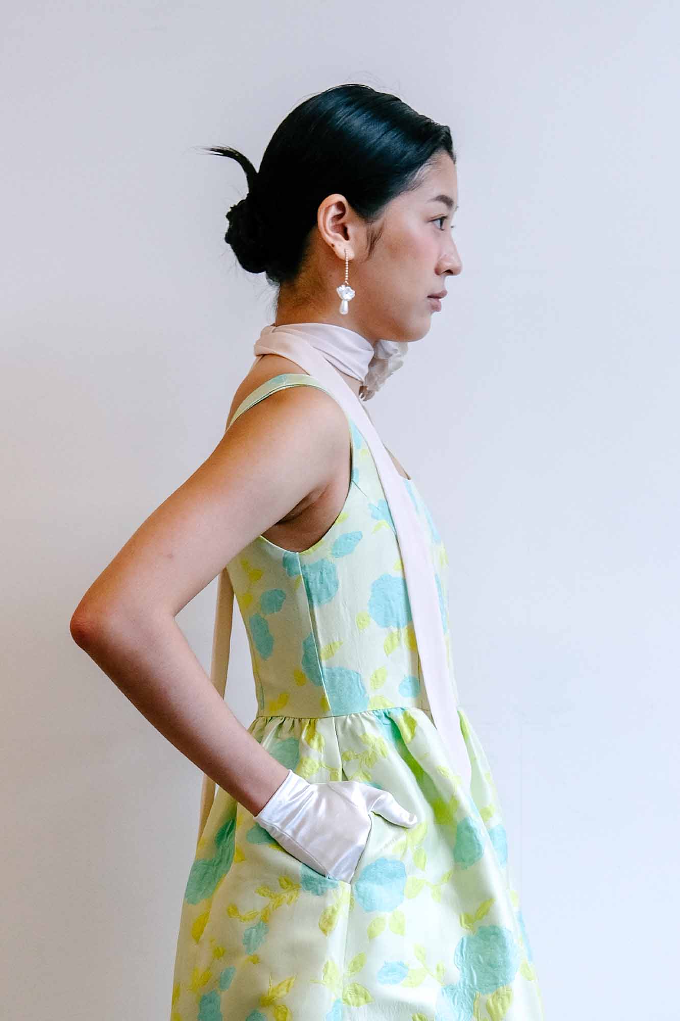 Sunrise Fluor Jacquard Scoop Back Dress