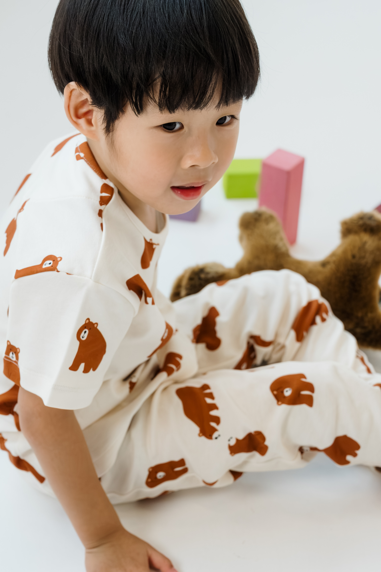 Brown Bear Pyjamas Top & Pants Set