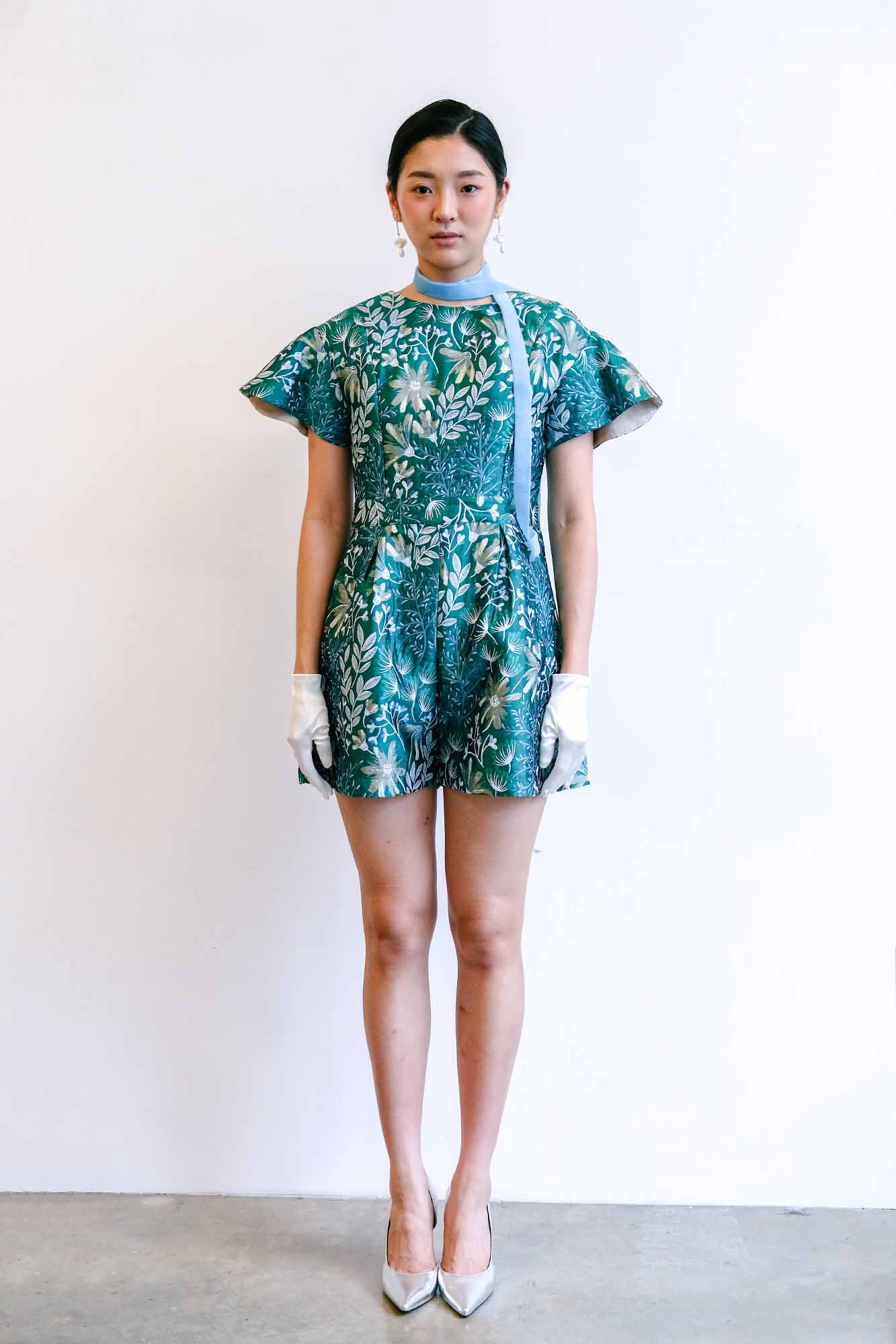 Seaside Garden Jacquard Playsuit