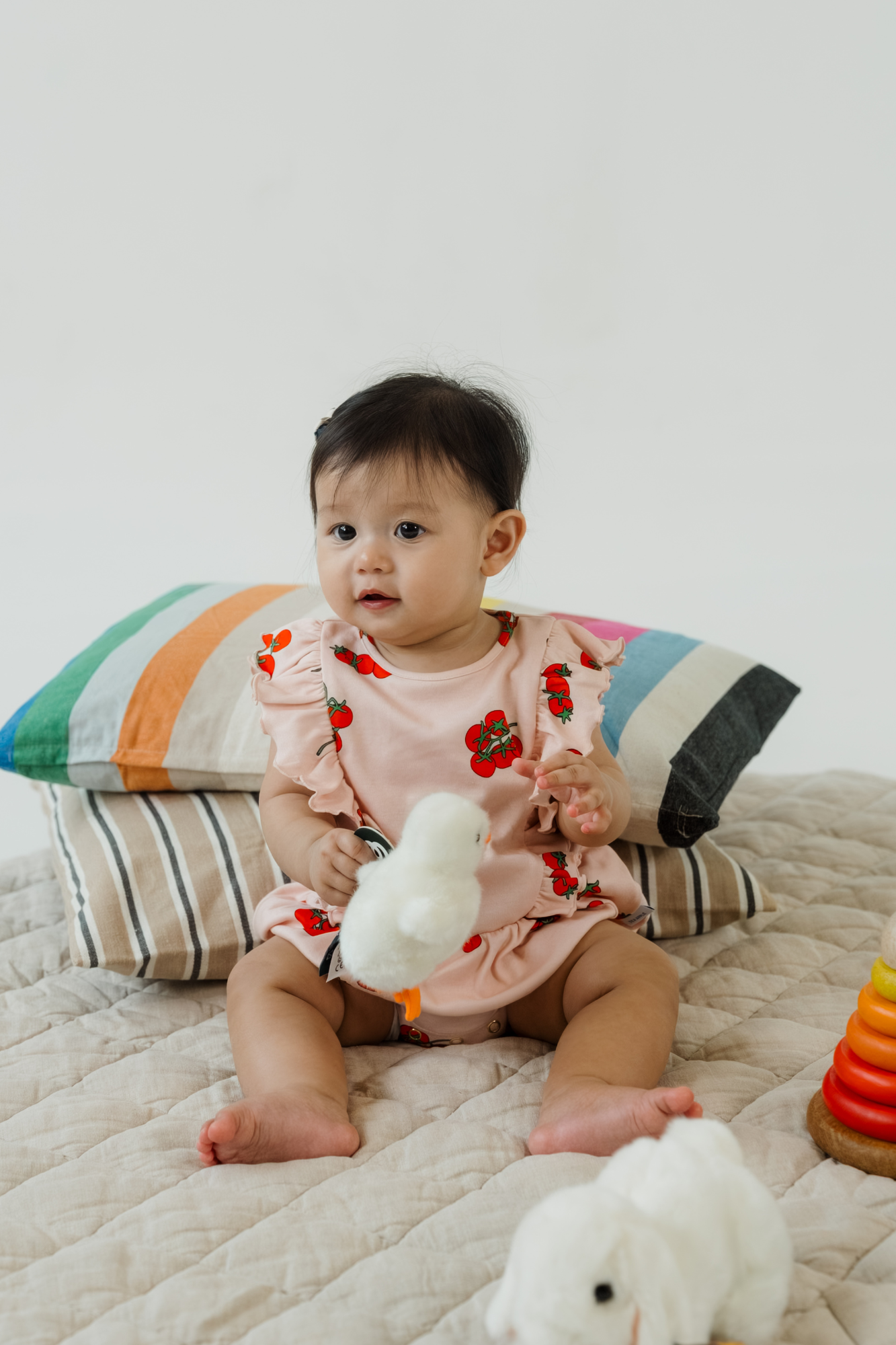 Tomato Ruffled Bloomers Playsuit