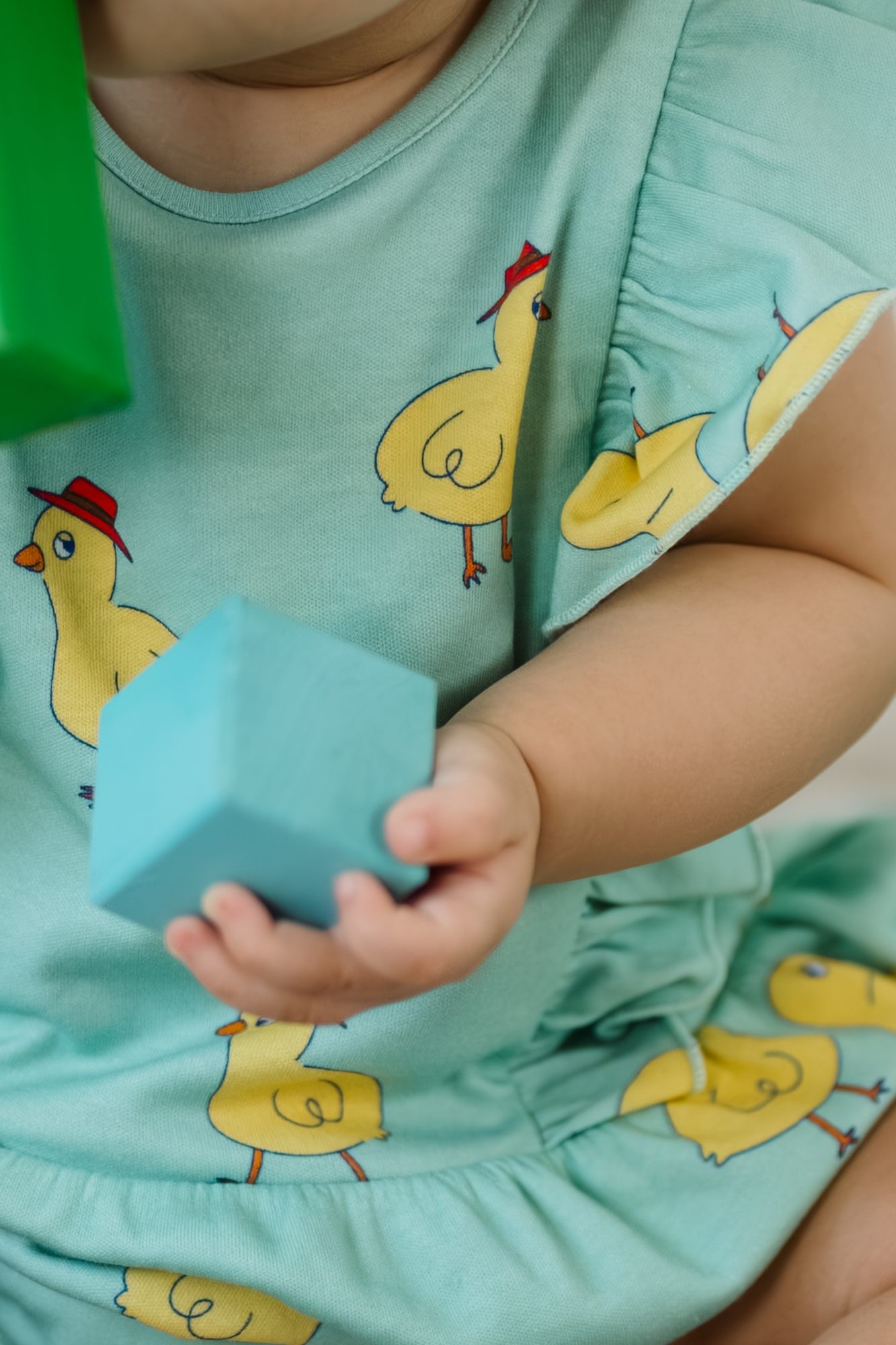 Chicks Mint Ruffled Bloomers Playsuit