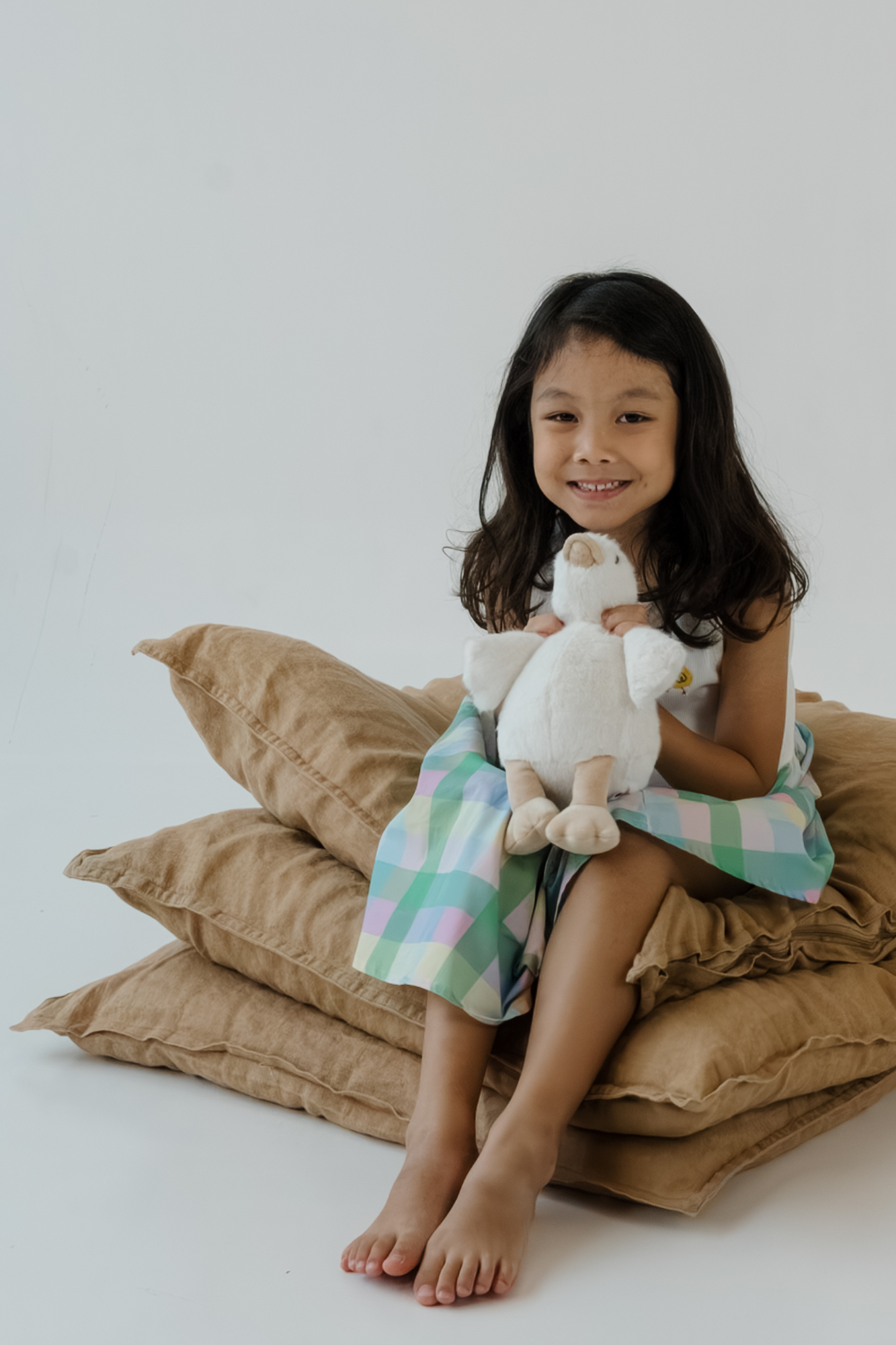 Lavender Plaid Splice Dress