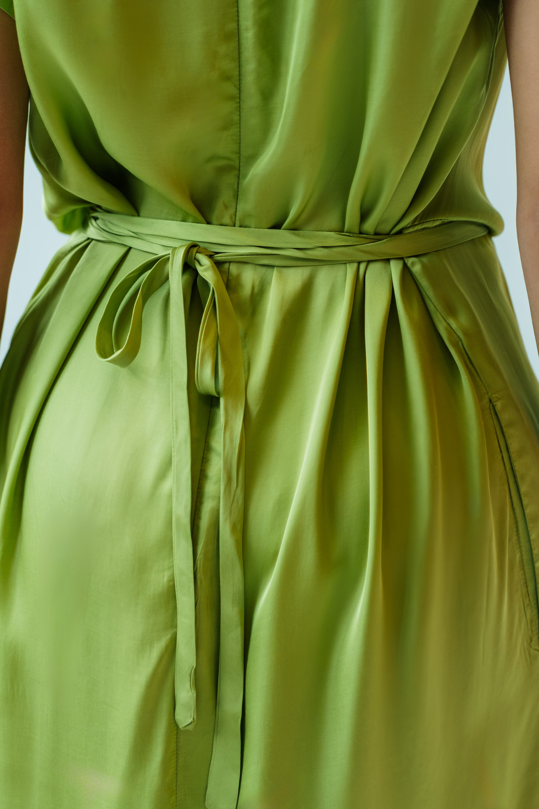 Chartreuse Cowl Neck Dress